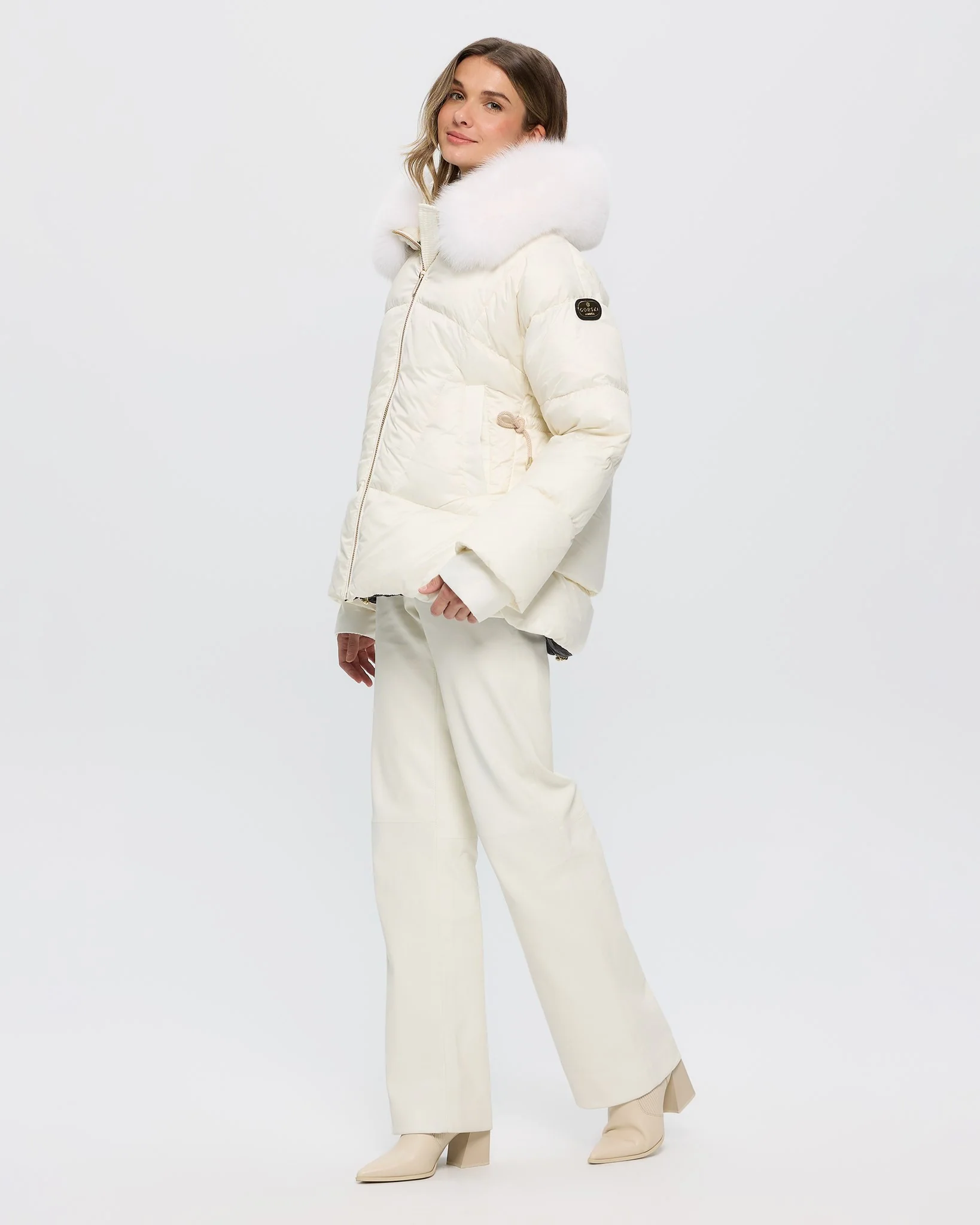 Apres-Ski Jacket With Detachable Fox Hood Trim - Image 2