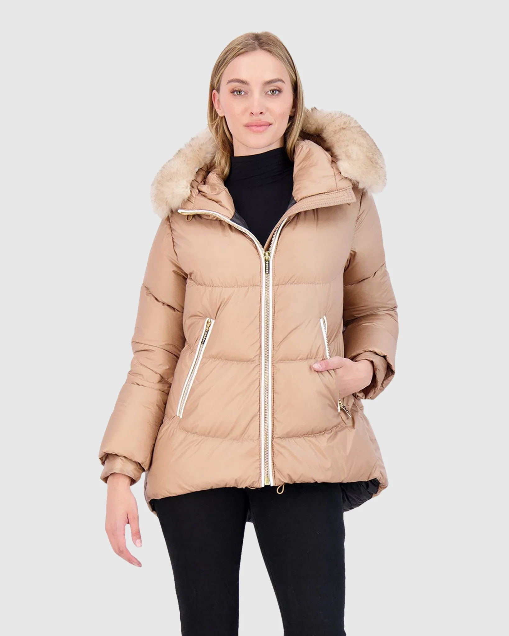 Après-Ski Jacket With Detachable Toscana Shearling Lamb Hood Trim