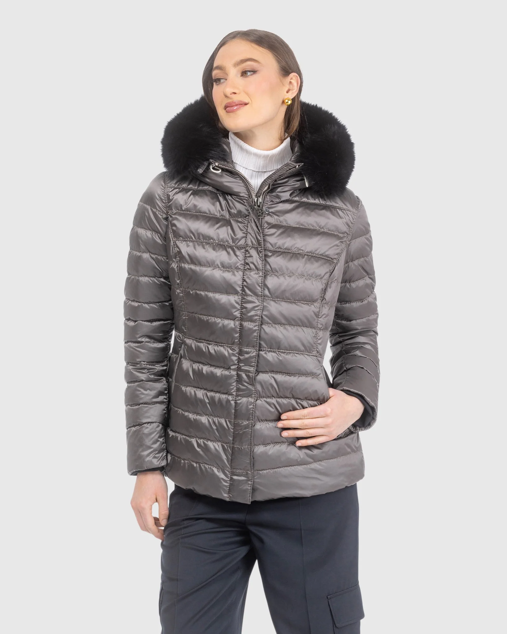 APRES-SKI JACKET WITH DETACHABLE TOSCANA LAMB HOOD TRIM - Image 10
