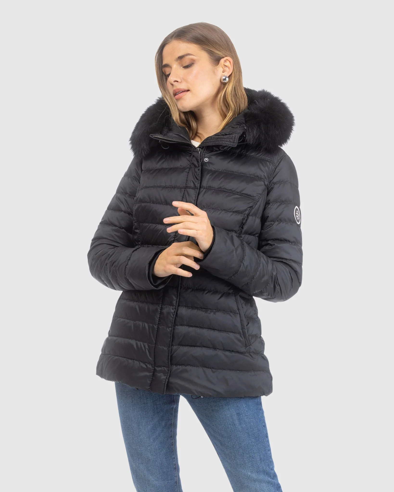 APRES-SKI JACKET WITH DETACHABLE TOSCANA LAMB HOOD TRIM - Image 3