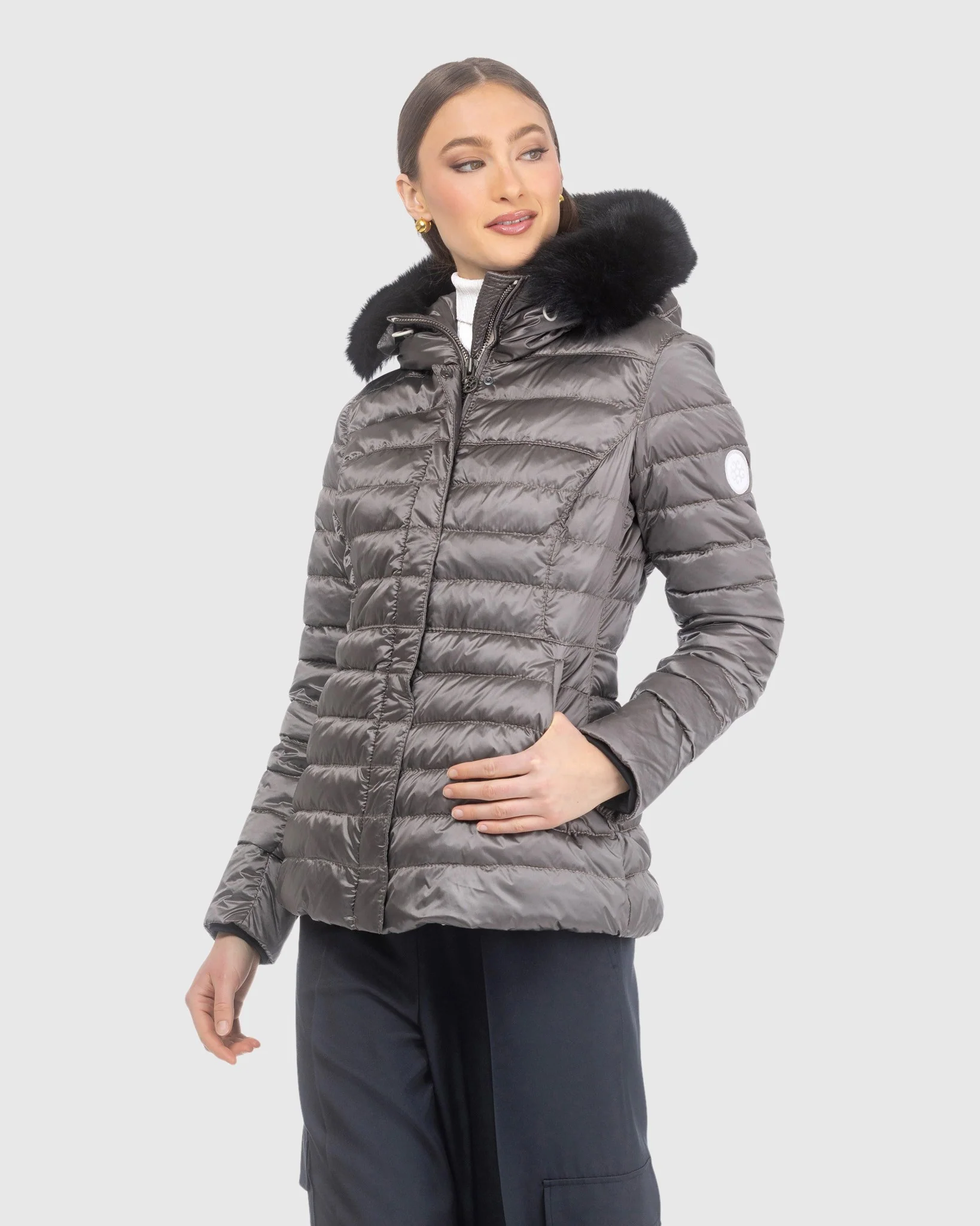 APRES-SKI JACKET WITH DETACHABLE TOSCANA LAMB HOOD TRIM - Image 8