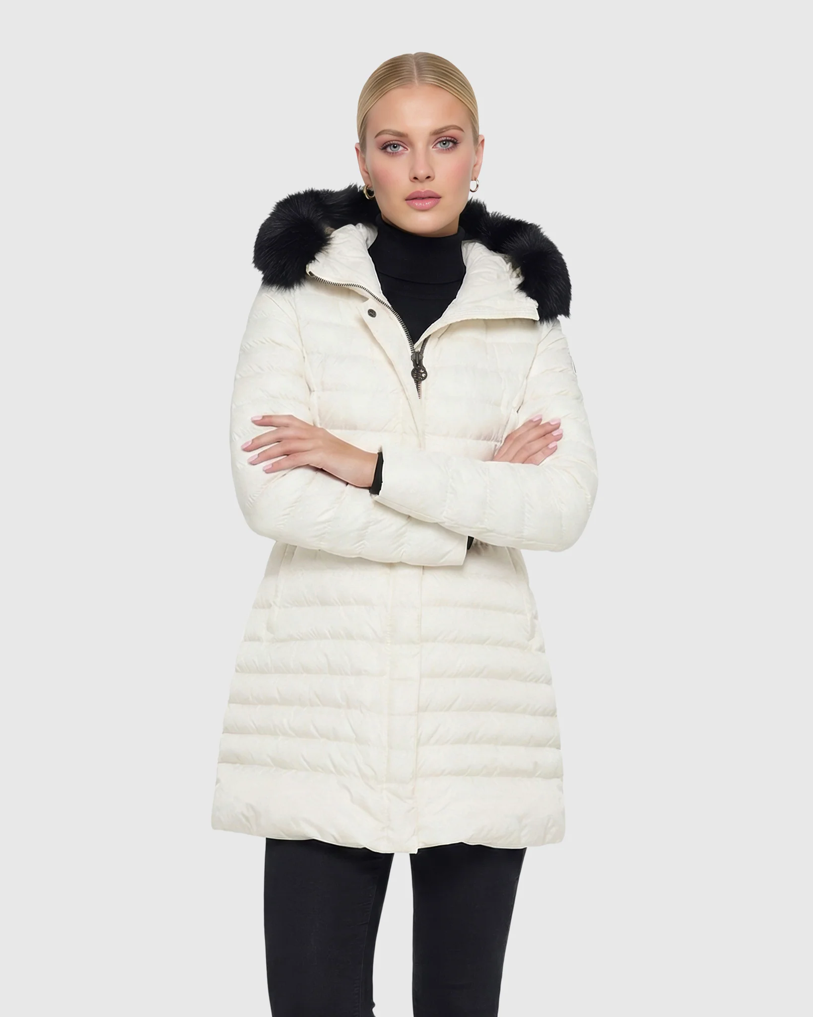 APRES-SKI JACKET WITH DETACHABLE TOSCANA LAMB HOOD TRIM - Image 24