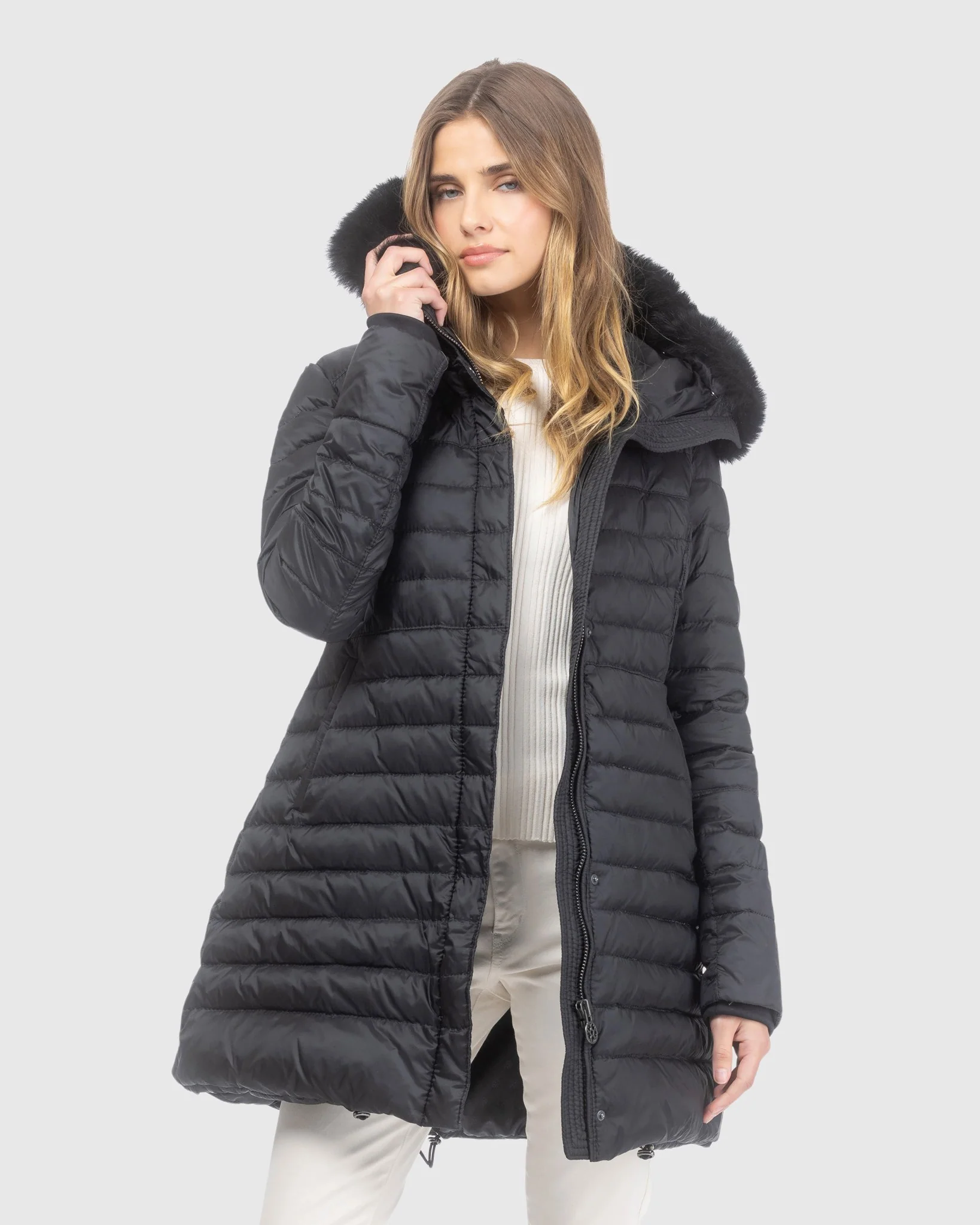 APRES-SKI JACKET WITH DETACHABLE TOSCANA LAMB HOOD TRIM - Image 6