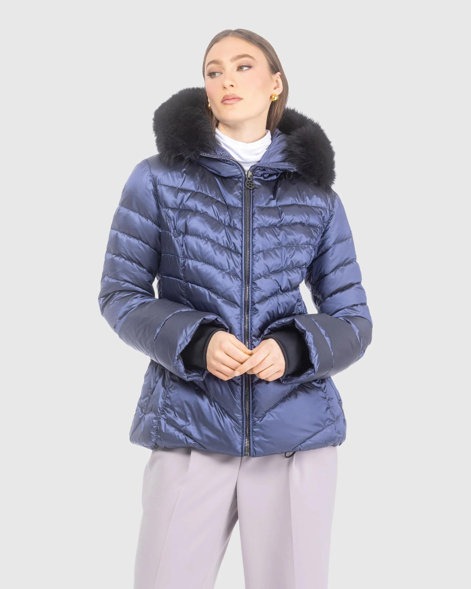 APRES-SKI JACKET WITH DETACHABLE TOSCANA LAMB HOOD TRIM - Image 14