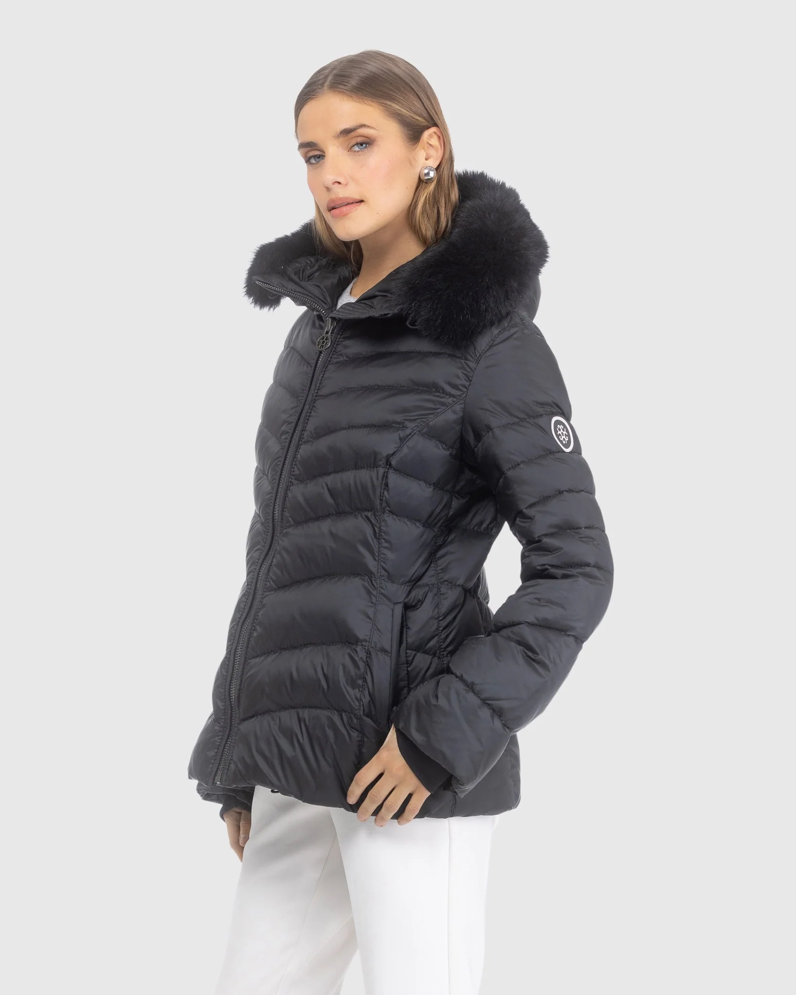 APRES-SKI JACKET WITH DETACHABLE TOSCANA LAMB HOOD TRIM - Image 4