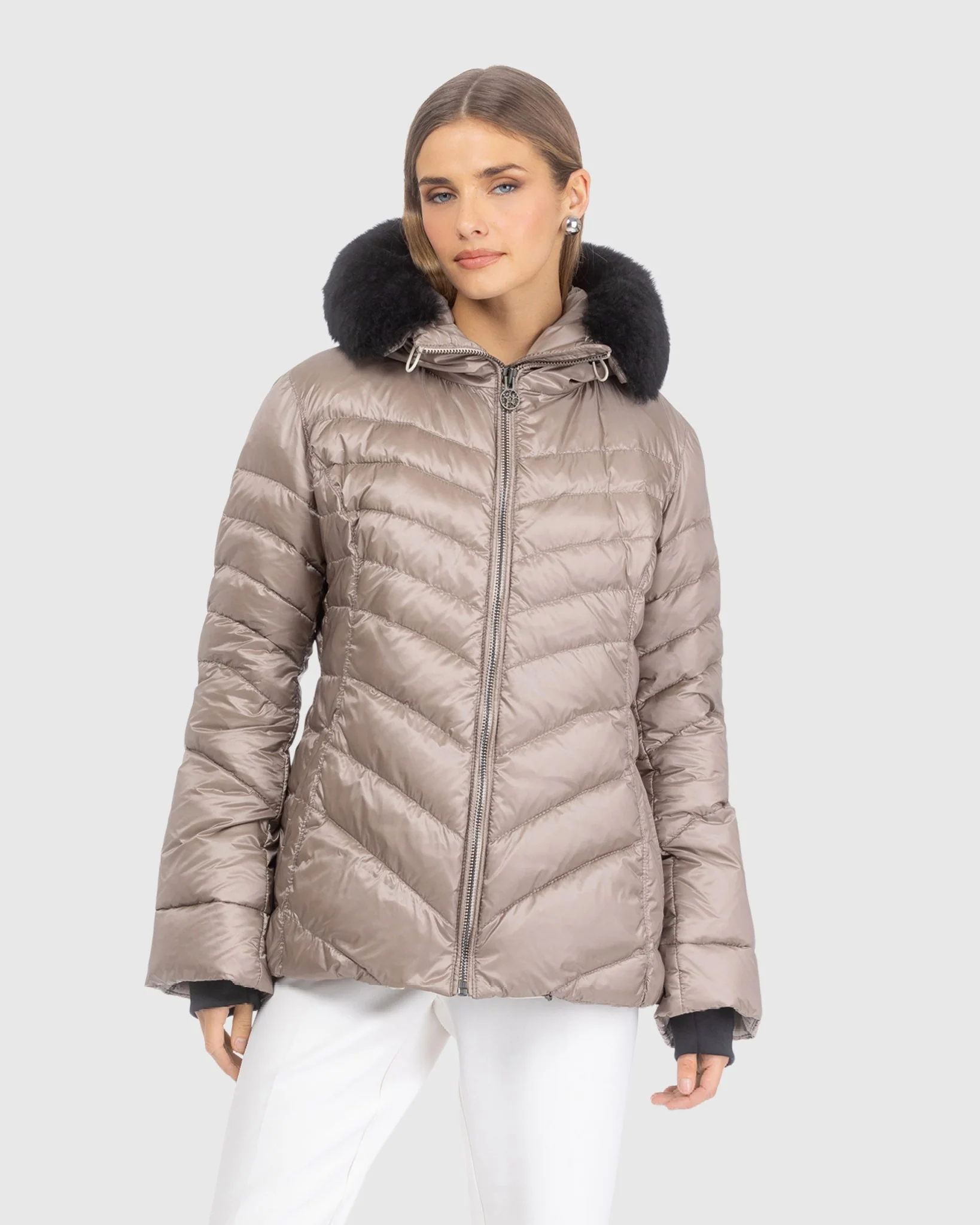 APRES-SKI JACKET WITH DETACHABLE TOSCANA LAMB HOOD TRIM - Image 9