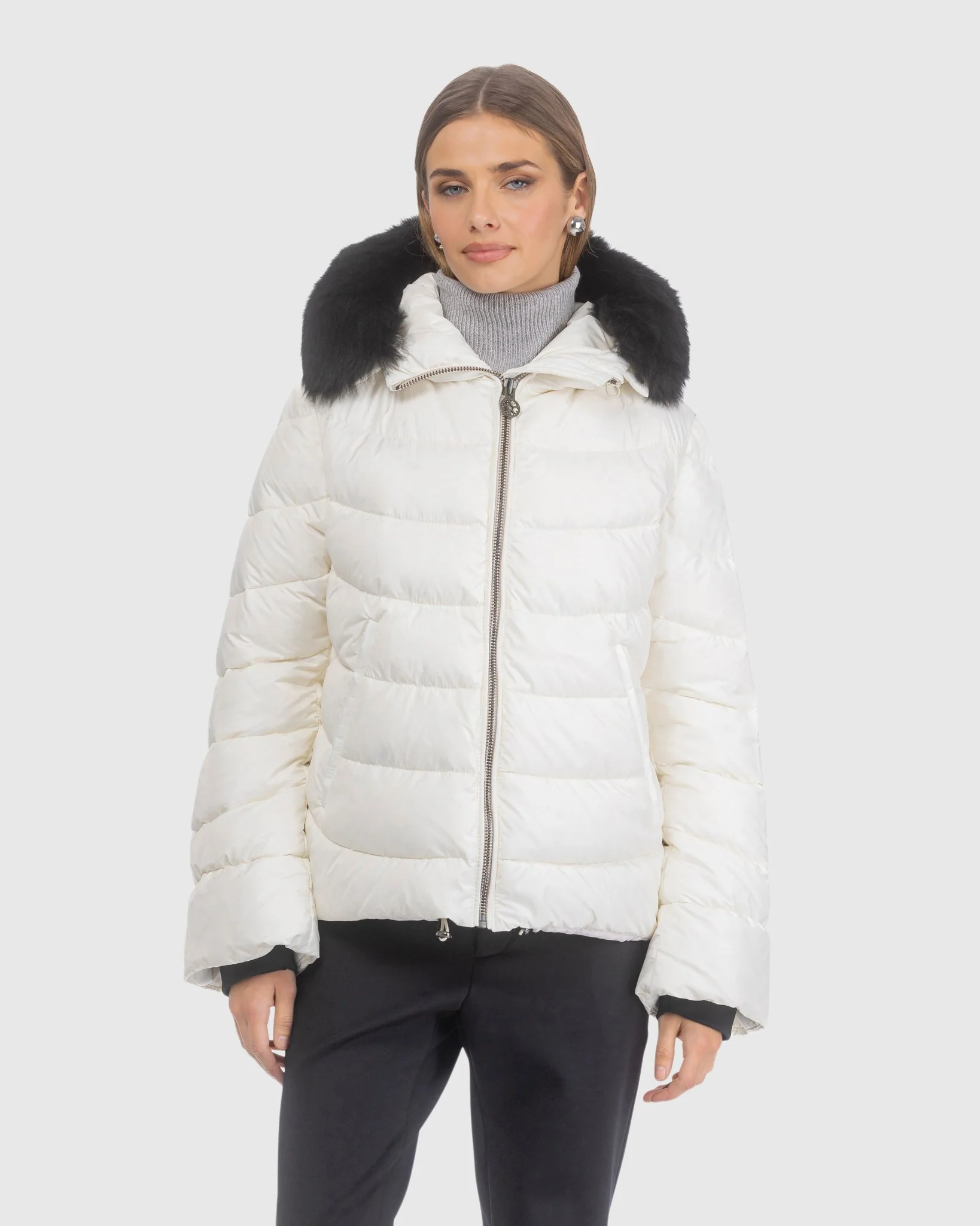 APRES-SKI JACKET WITH DETACHABLE TOSCANA LAMB HOOD TRIM - Image 14