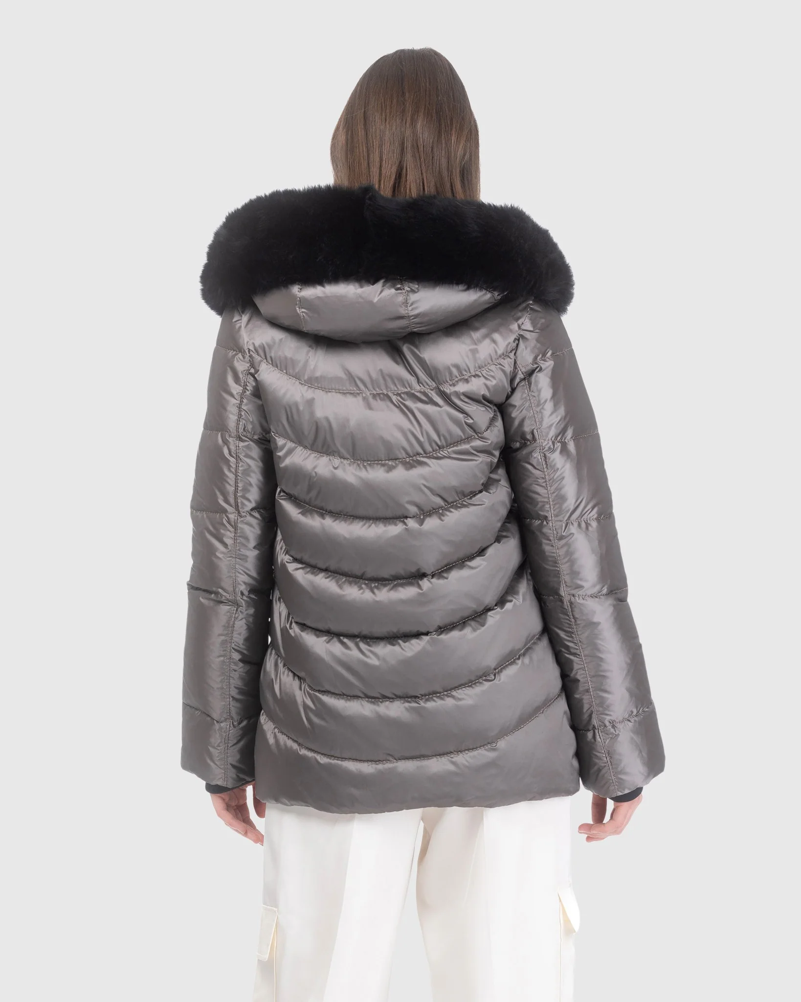 APRES-SKI JACKET WITH DETACHABLE TOSCANA LAMB HOOD TRIM - Image 16