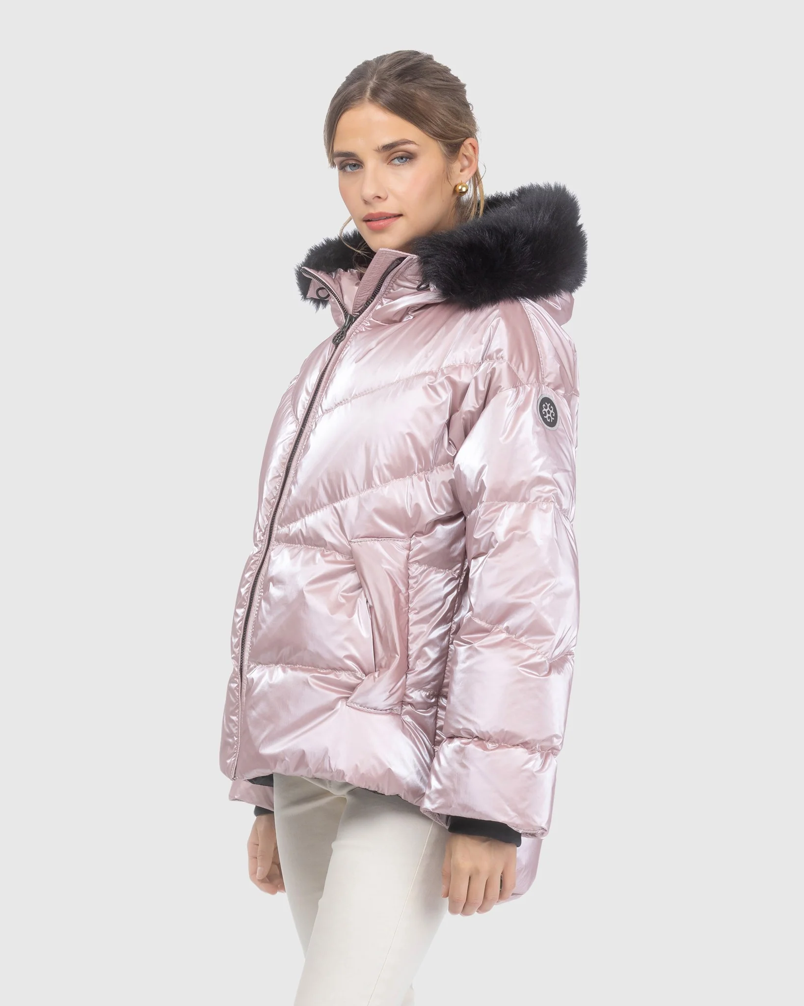 APRES-SKI JACKET WITH DETACHABLE TOSCANA LAMB HOOD TRIM - Image 3