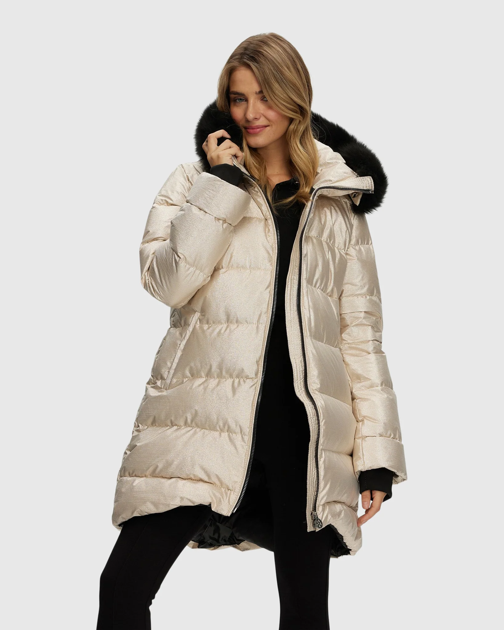 Après-Ski Jacket With Detachable Toscana Shearling Lamb Hood Trim - Image 7