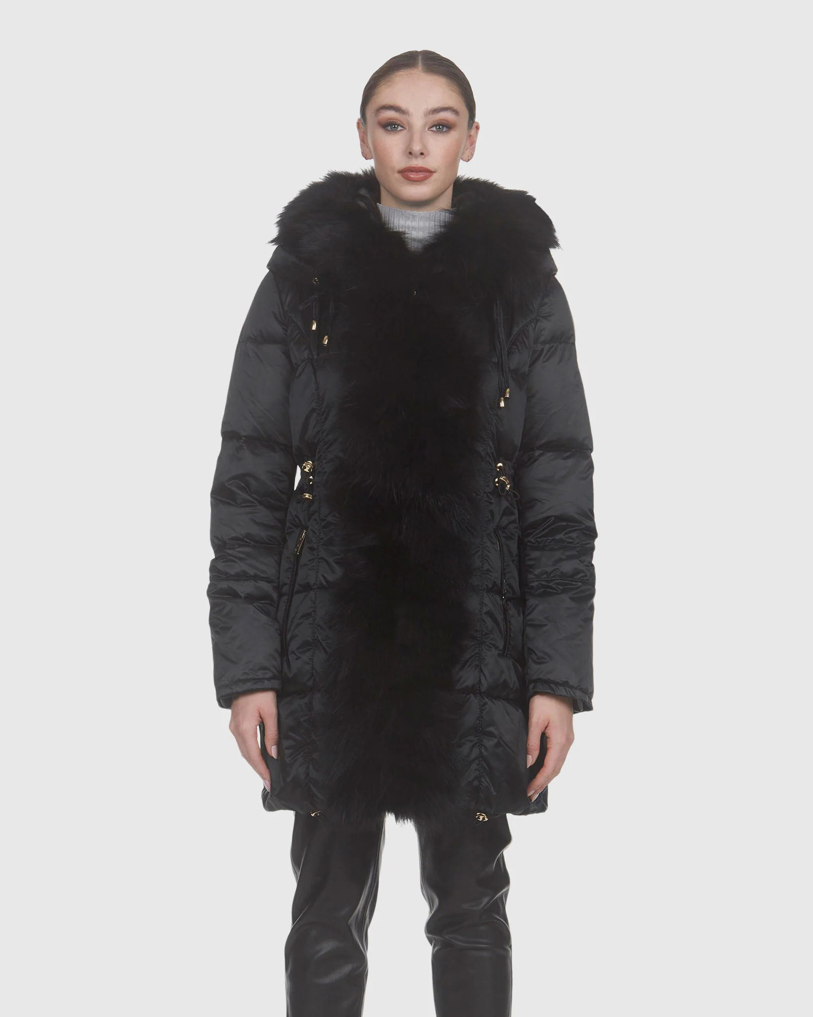 Apres-Ski Parka With Toscana Lamb Sections Tuxedo - Image 4
