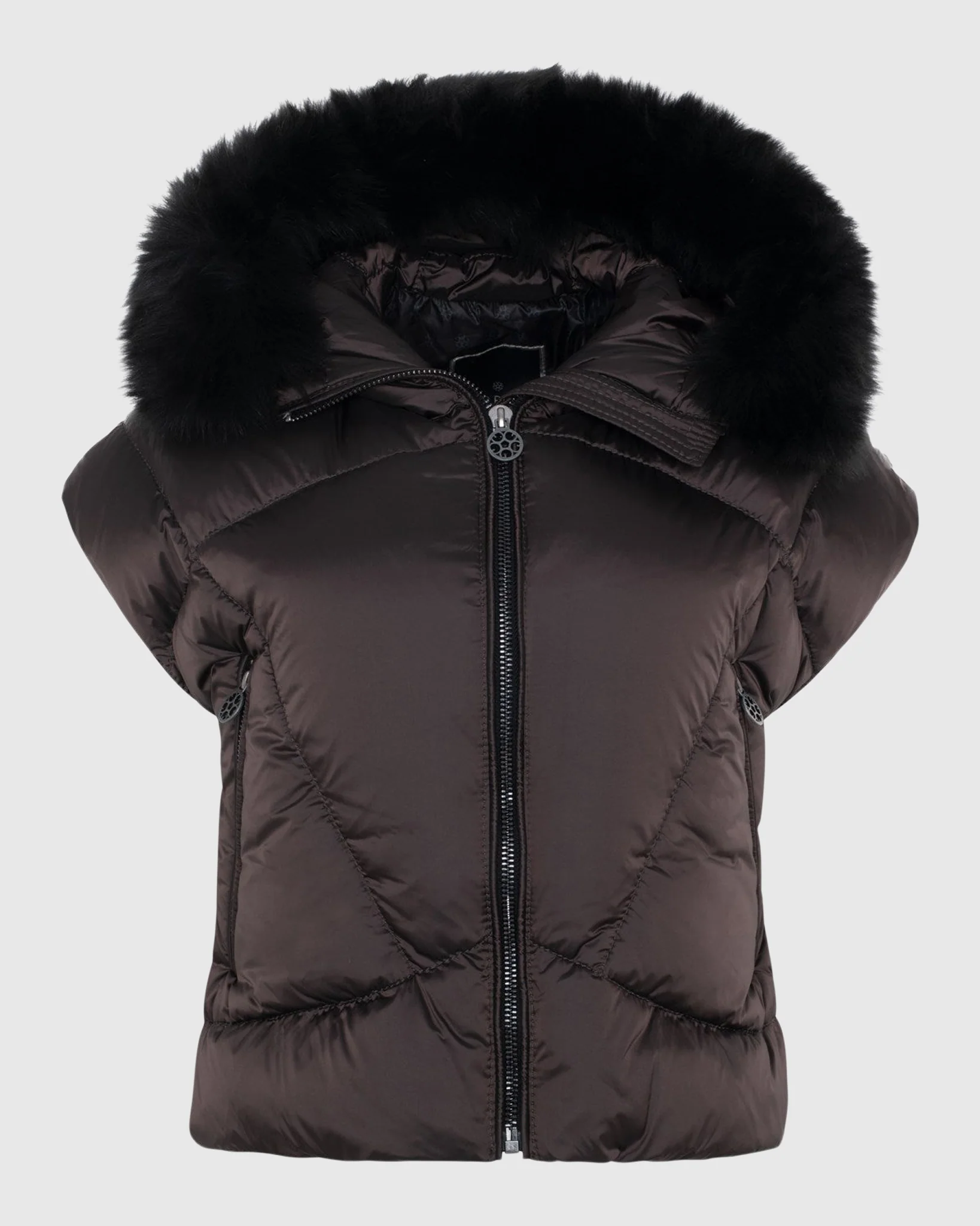 Après-Ski Vest With Detachable Toscana Shearling Lamb Hood Trim - Image 13
