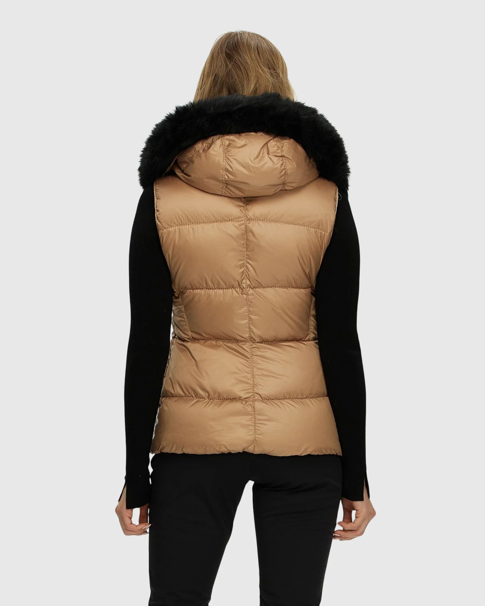 Après-Ski Vest With Detachable Toscana Shearling Lamb Hood Trim - Image 13