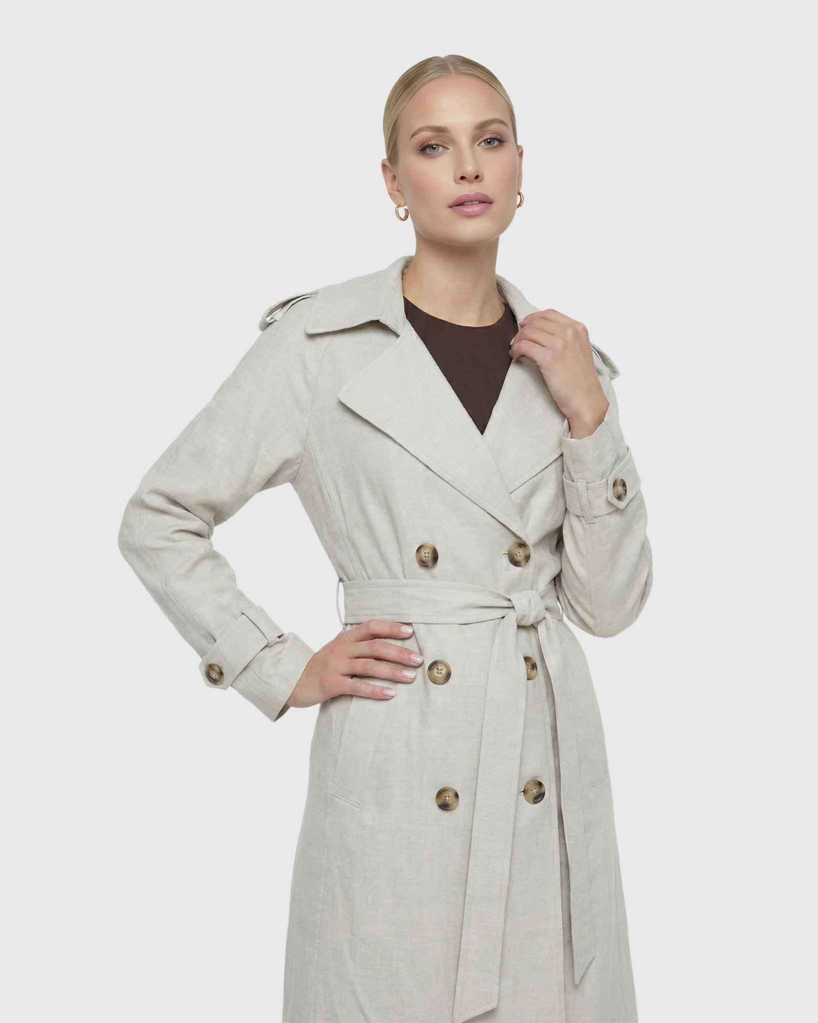 BELTED TRENCH COAT CRAFTED WITH VITALE BARBERIS WOOL - Image 10