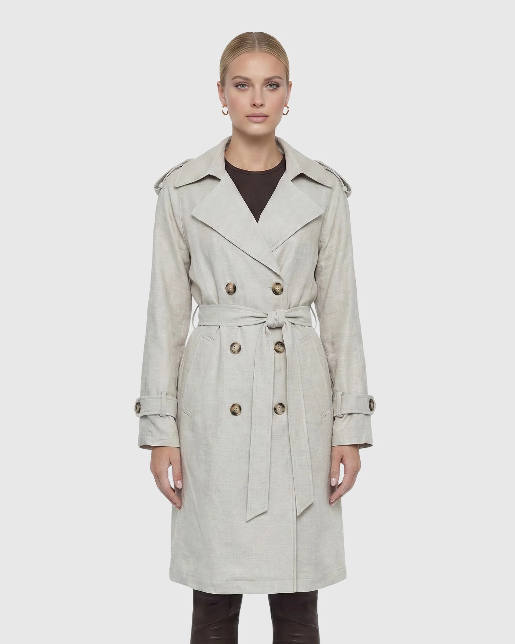 BELTED TRENCH COAT CRAFTED WITH VITALE BARBERIS WOOL - Image 11