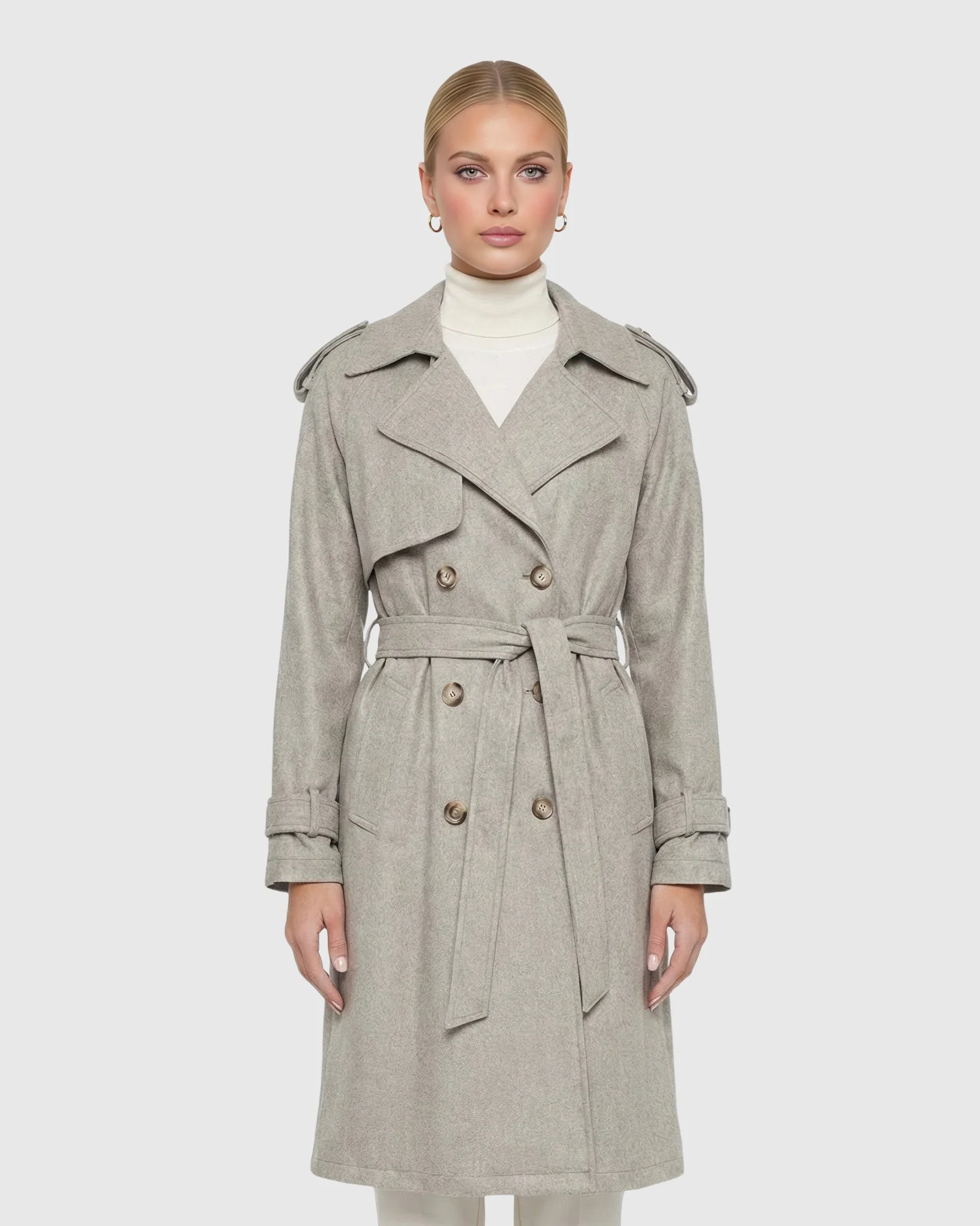 BELTED TRENCH COAT CRAFTED WITH VITALE BARBERIS WOOL - Image 16