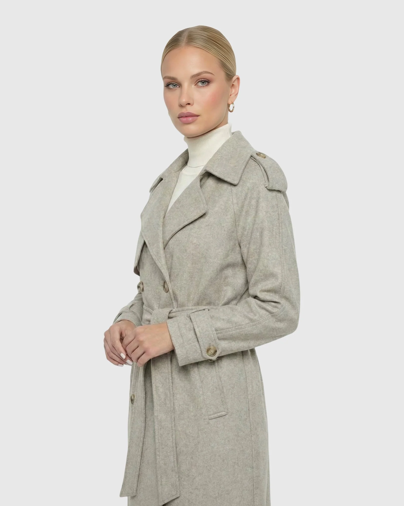 BELTED TRENCH COAT CRAFTED WITH VITALE BARBERIS WOOL - Image 17