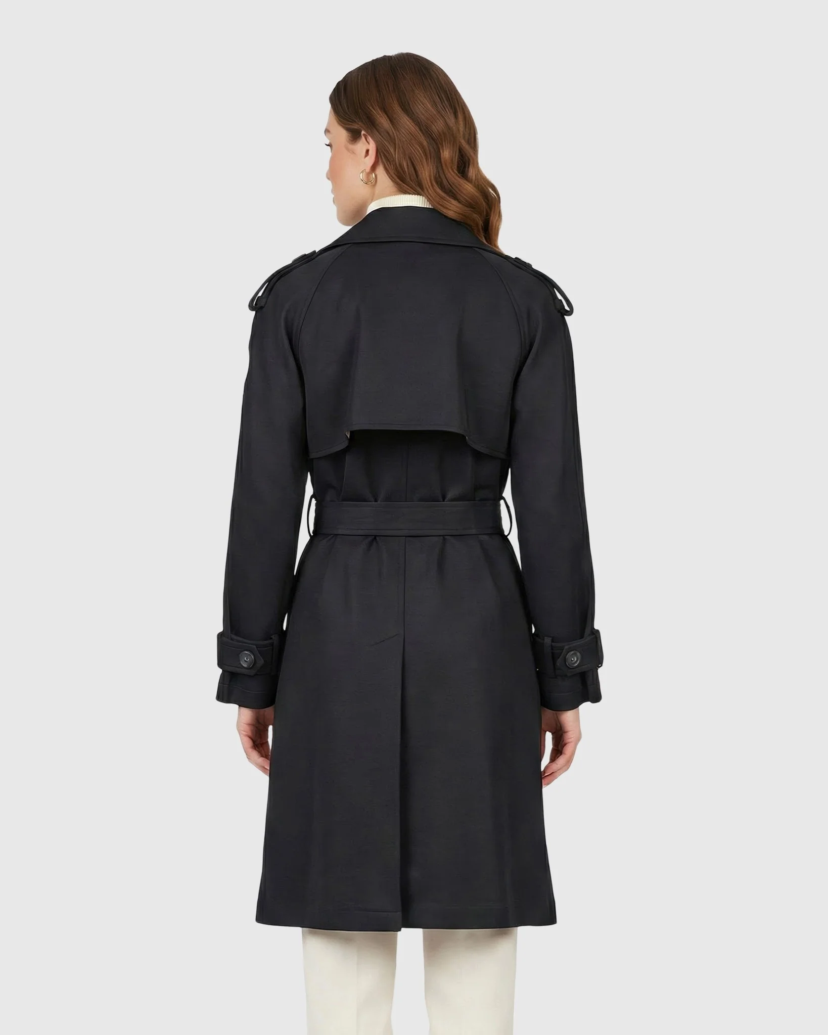 BELTED TRENCH COAT CRAFTED WITH VITALE BARBERIS WOOL - Image 3