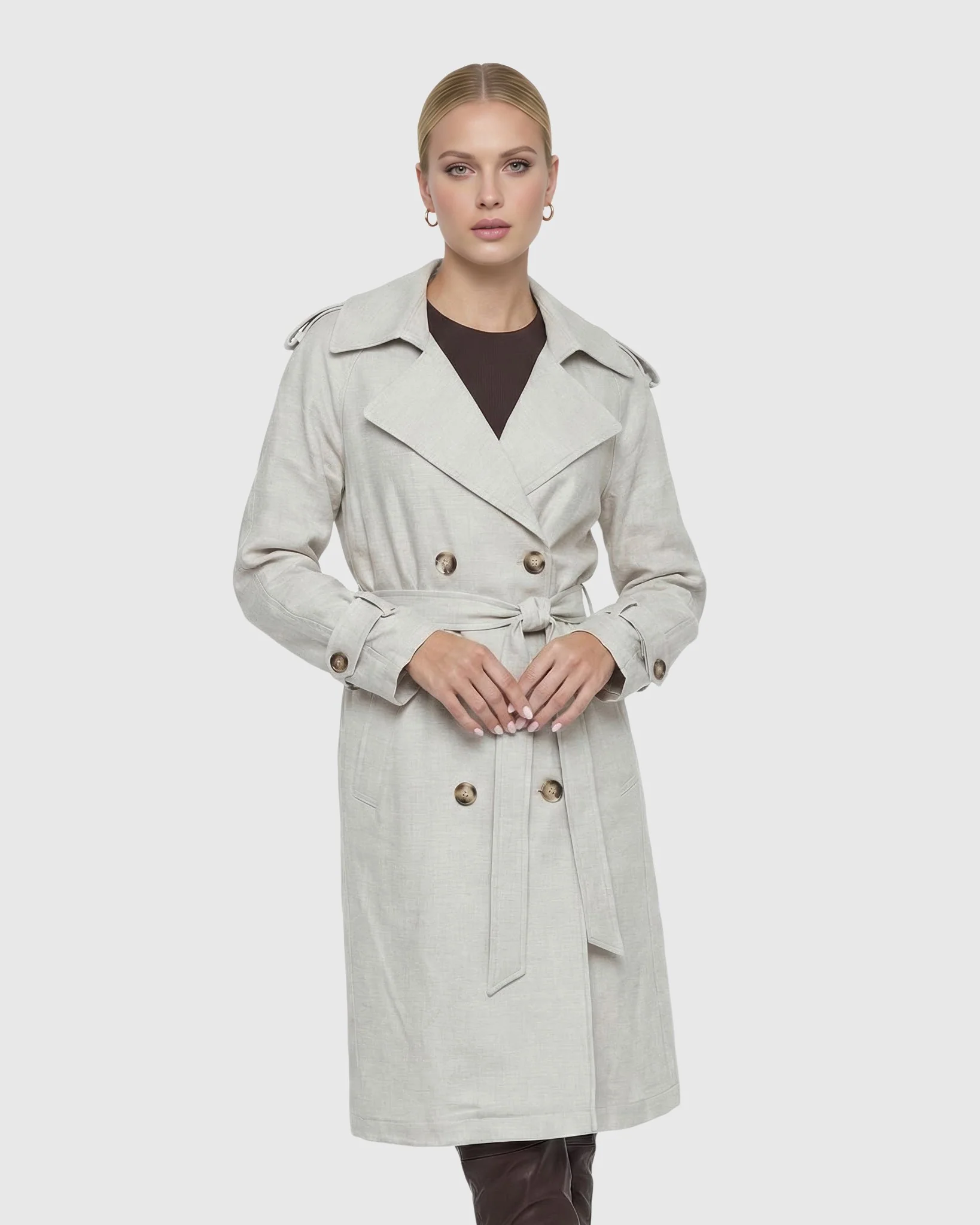 BELTED TRENCH COAT CRAFTED WITH VITALE BARBERIS WOOL - Image 7