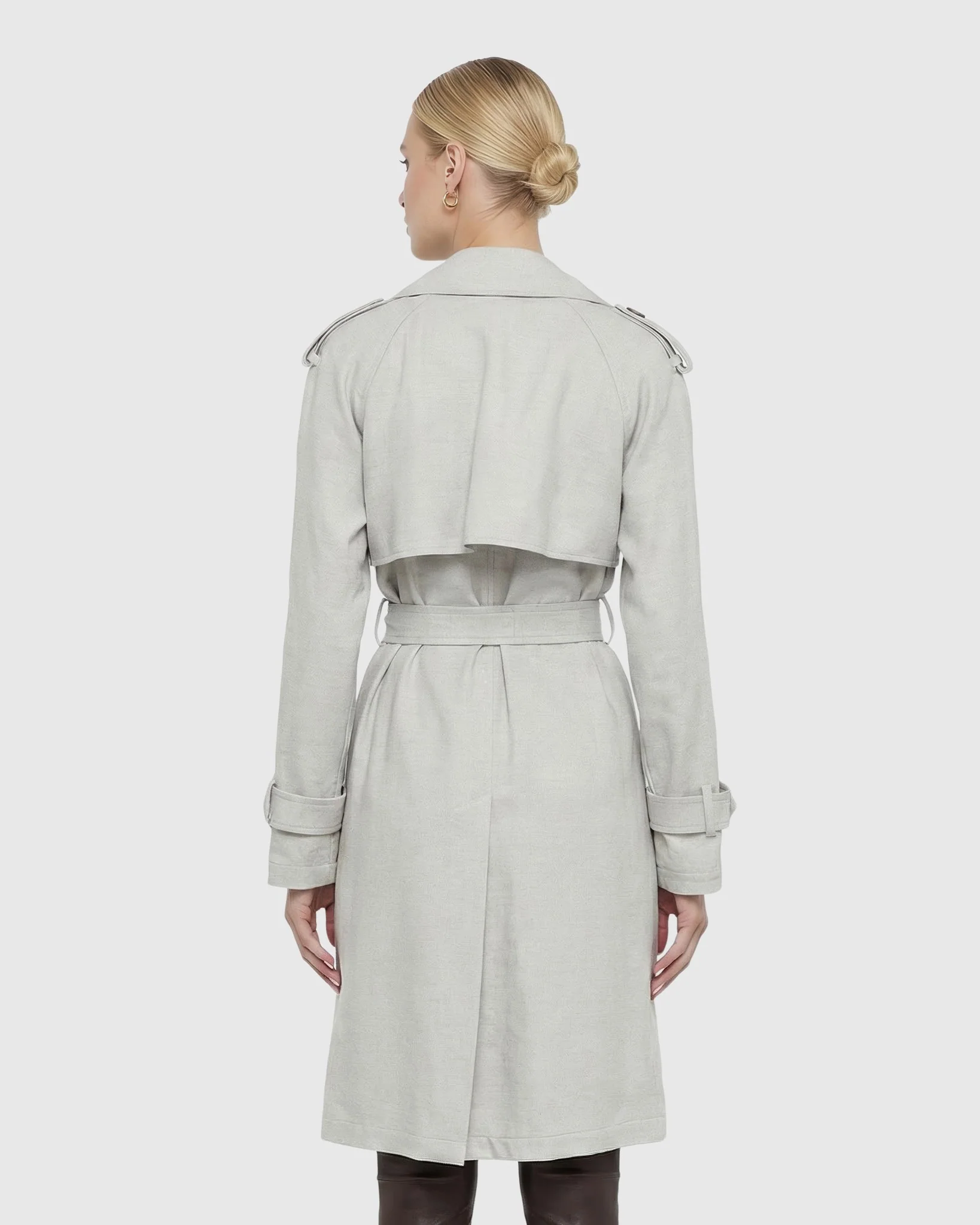 BELTED TRENCH COAT CRAFTED WITH VITALE BARBERIS WOOL - Image 9