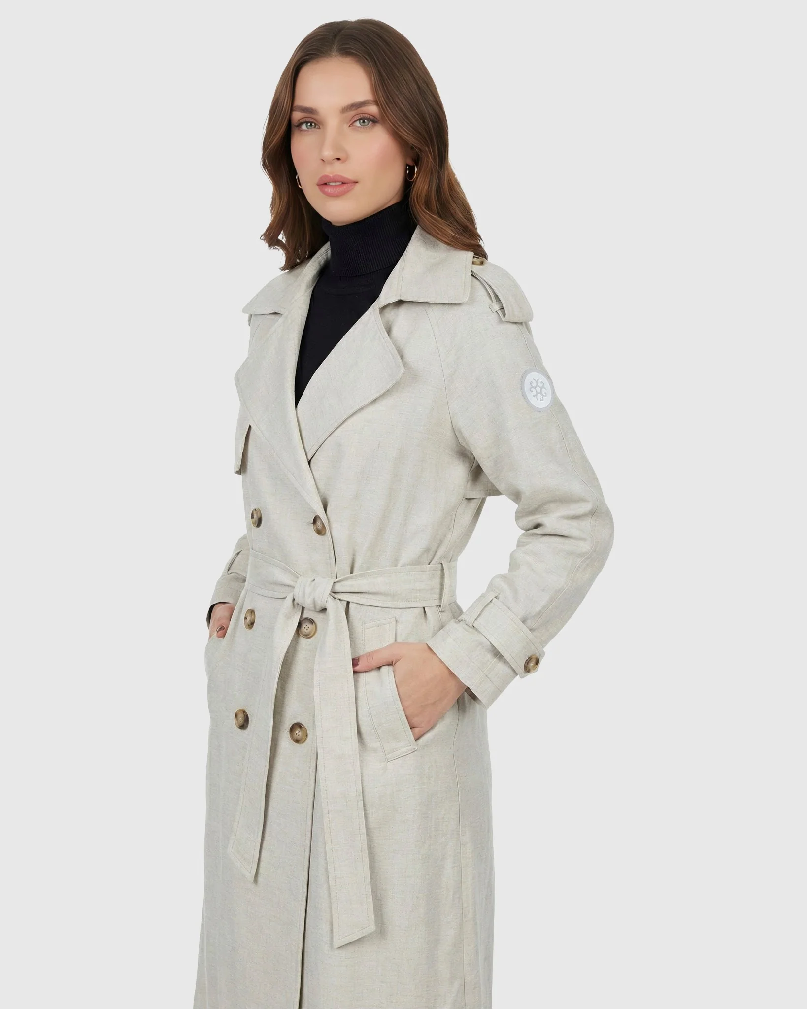 BELTED TRENCH COAT CRAFTED WITH VITALE BARBERIS WOOL - Image 11