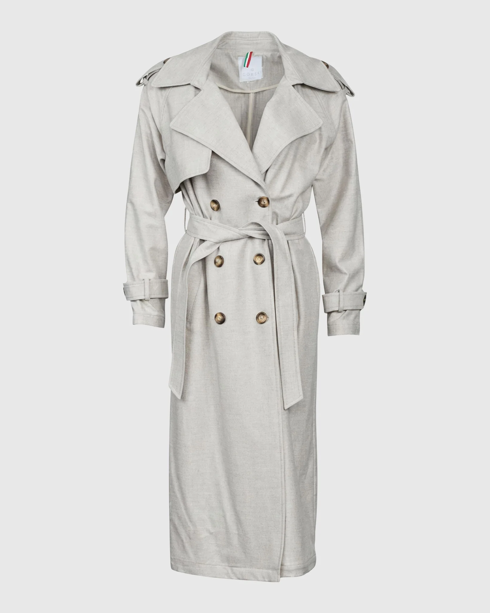 BELTED TRENCH COAT CRAFTED WITH VITALE BARBERIS WOOL - Image 12
