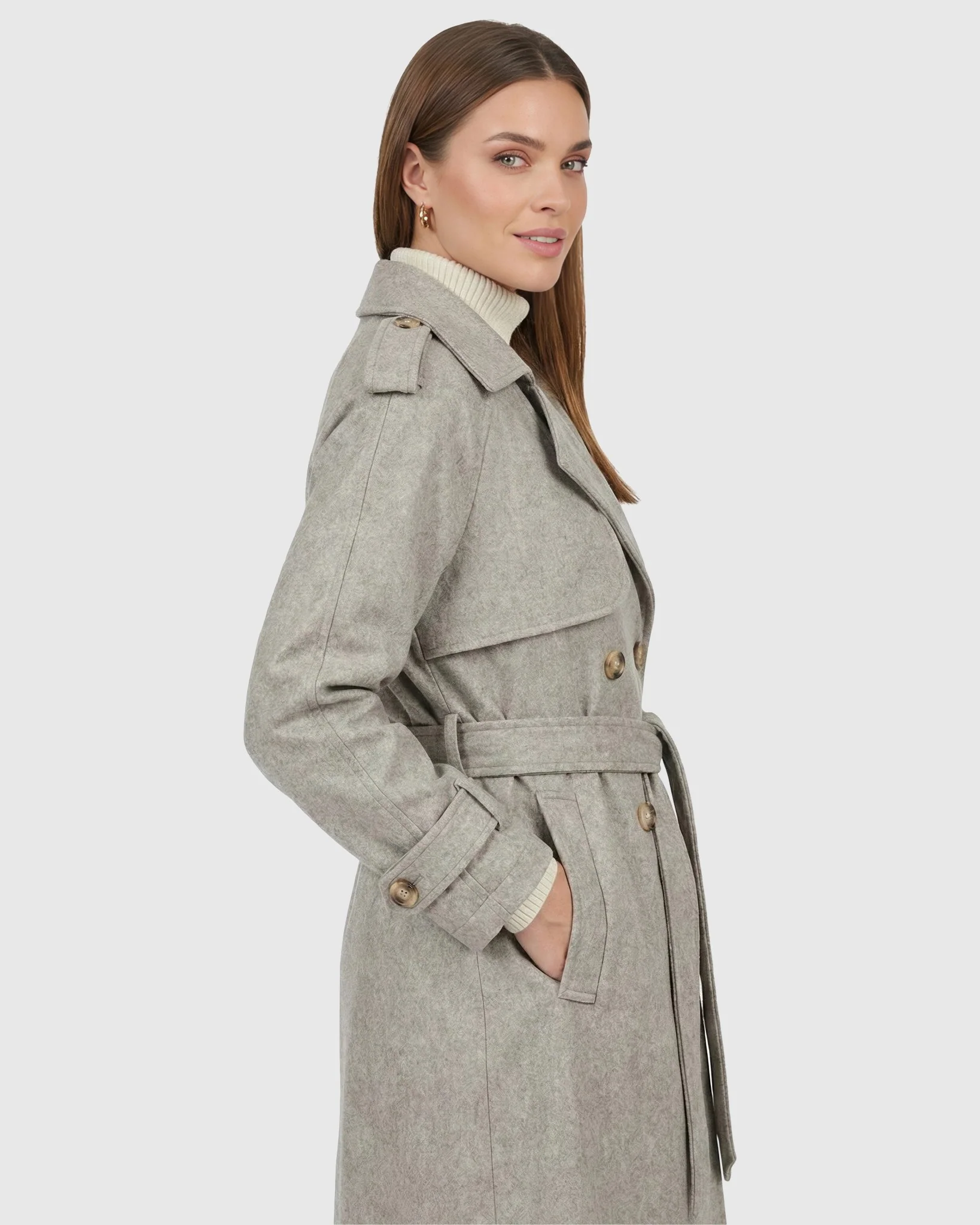 BELTED TRENCH COAT CRAFTED WITH VITALE BARBERIS WOOL - Image 17