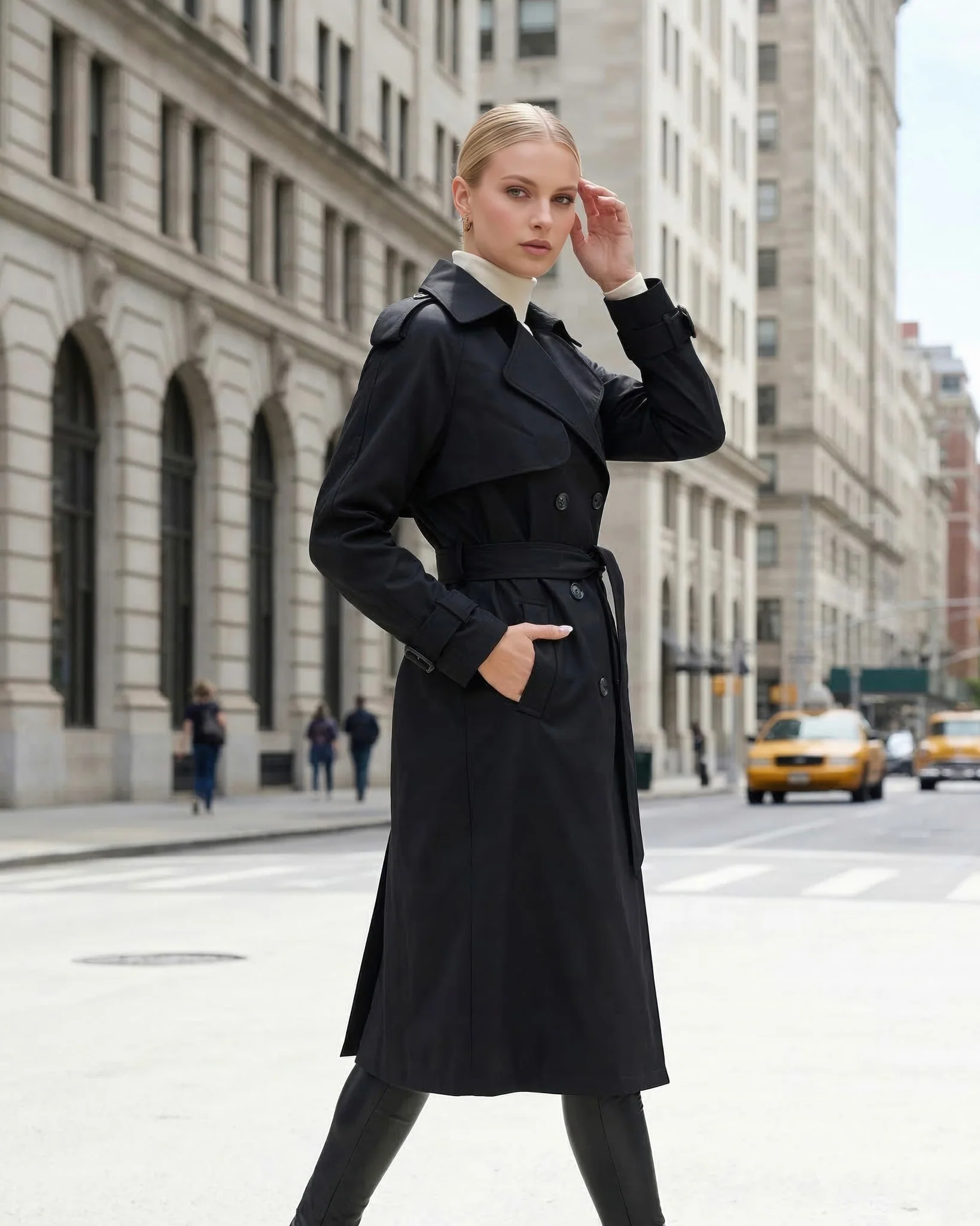 BELTED TRENCH COAT CRAFTED WITH VITALE BARBERIS WOOL - Image 20