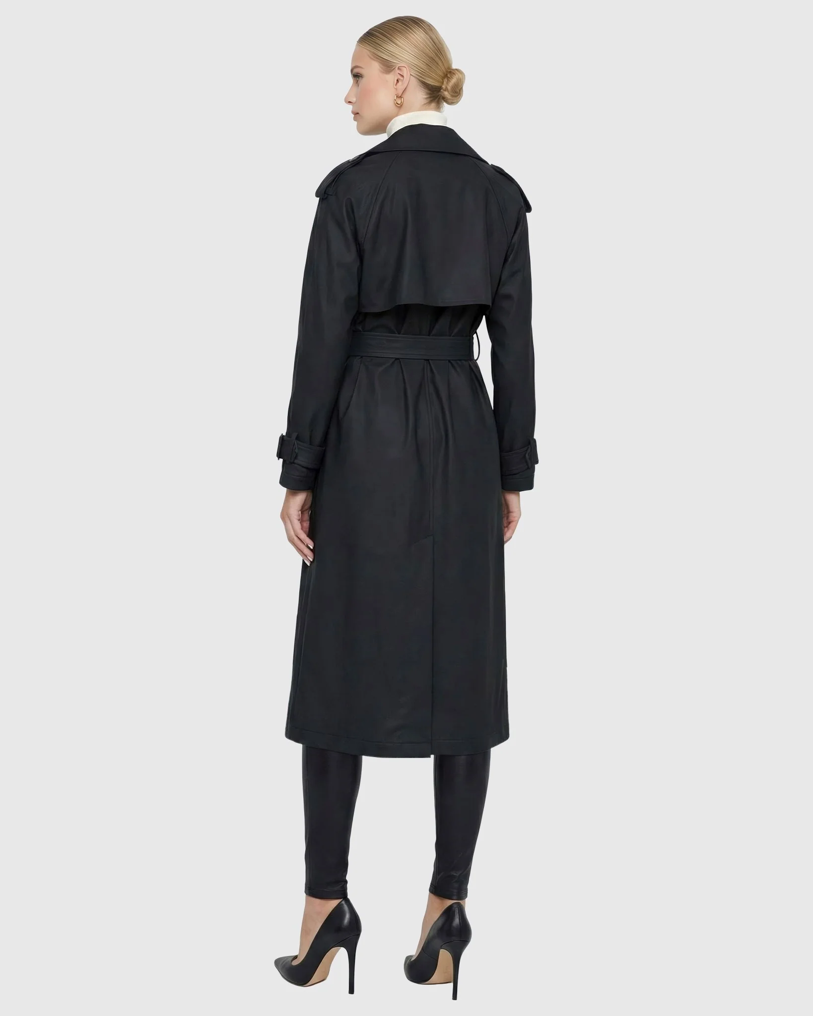 BELTED TRENCH COAT CRAFTED WITH VITALE BARBERIS WOOL - Image 4