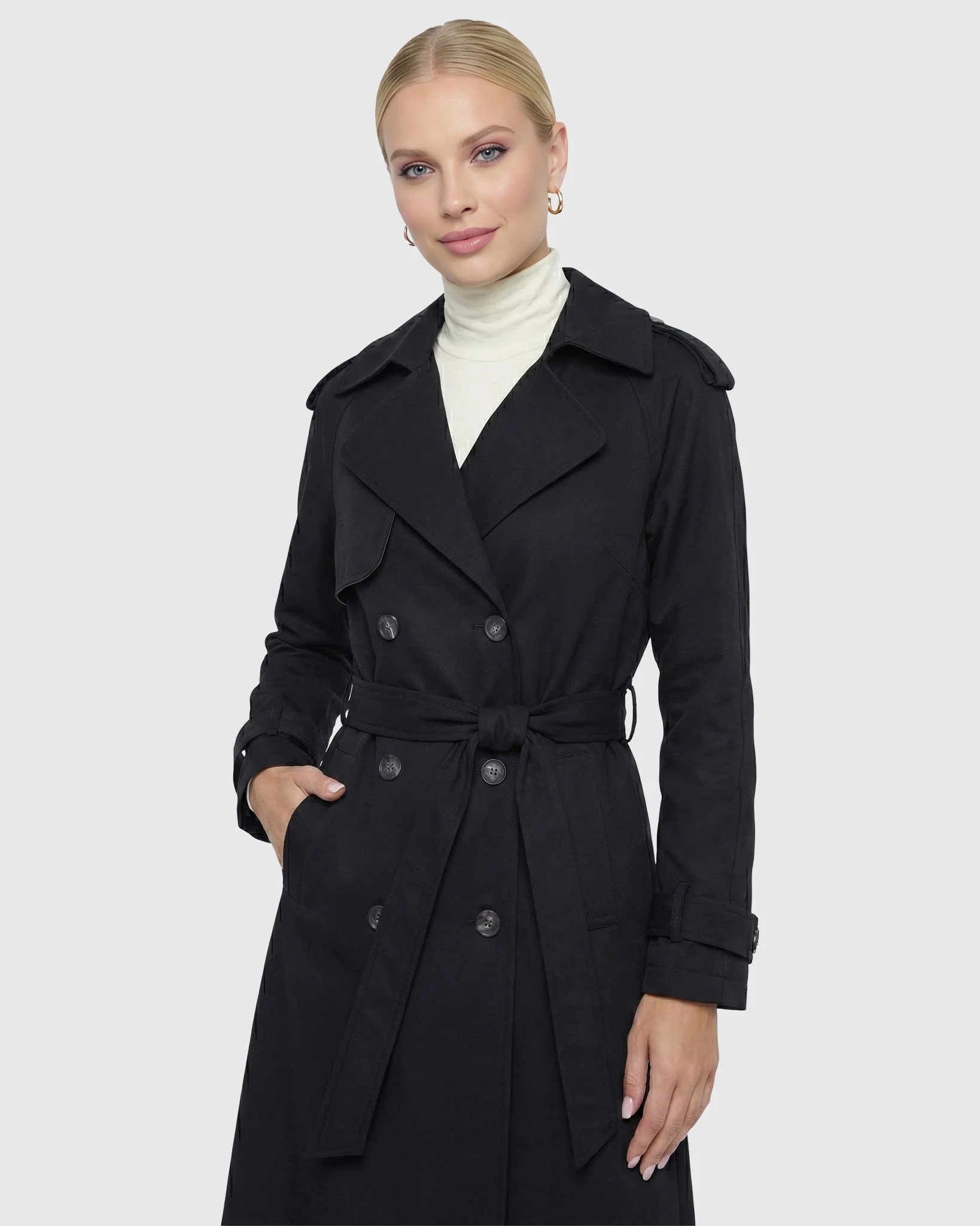 BELTED TRENCH COAT CRAFTED WITH VITALE BARBERIS WOOL - Image 5