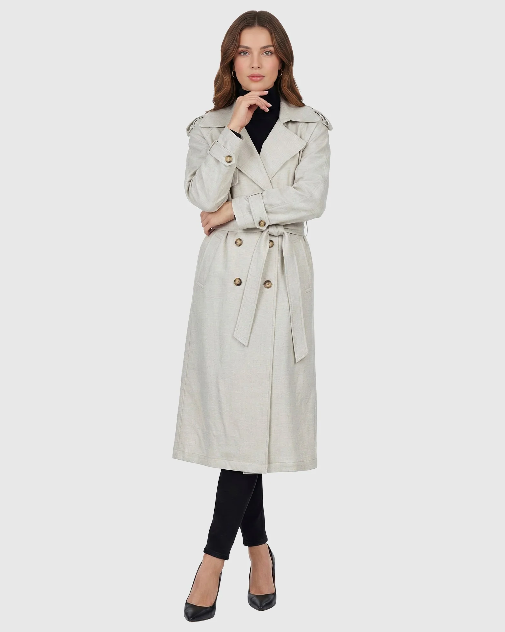 BELTED TRENCH COAT CRAFTED WITH VITALE BARBERIS WOOL - Image 7