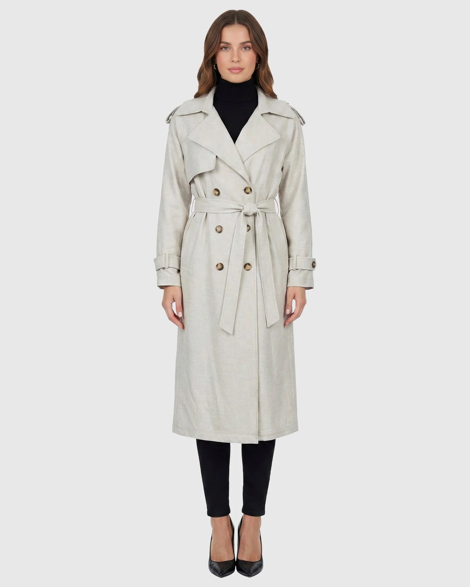BELTED TRENCH COAT CRAFTED WITH VITALE BARBERIS WOOL - Image 8
