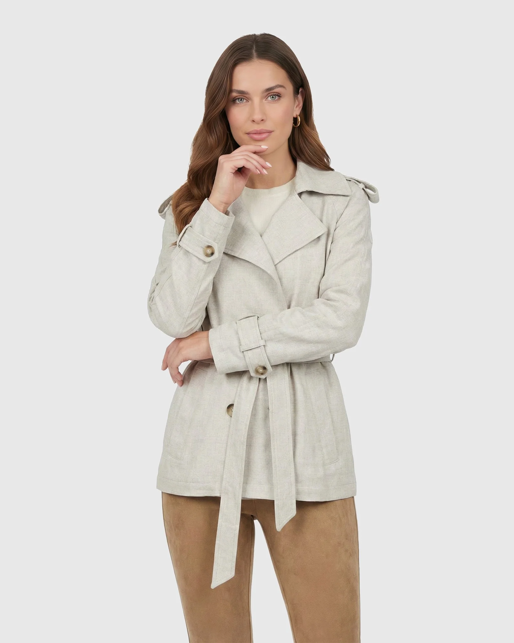 BELTED TRENCH JACKET CRAFTED WITH VITALE BARBERIS WOOL - Image 11
