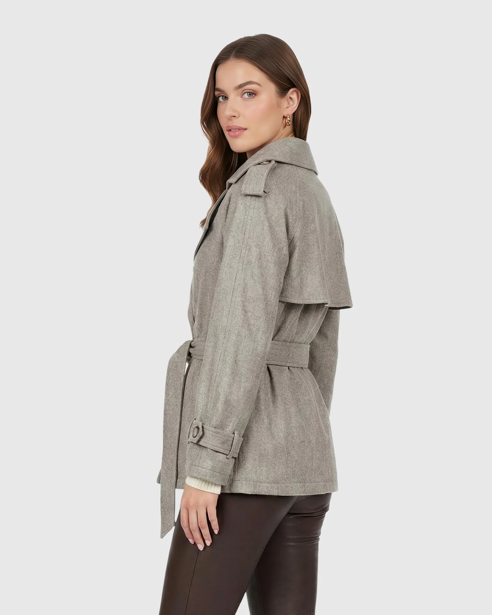 BELTED TRENCH JACKET CRAFTED WITH VITALE BARBERIS WOOL - Image 14