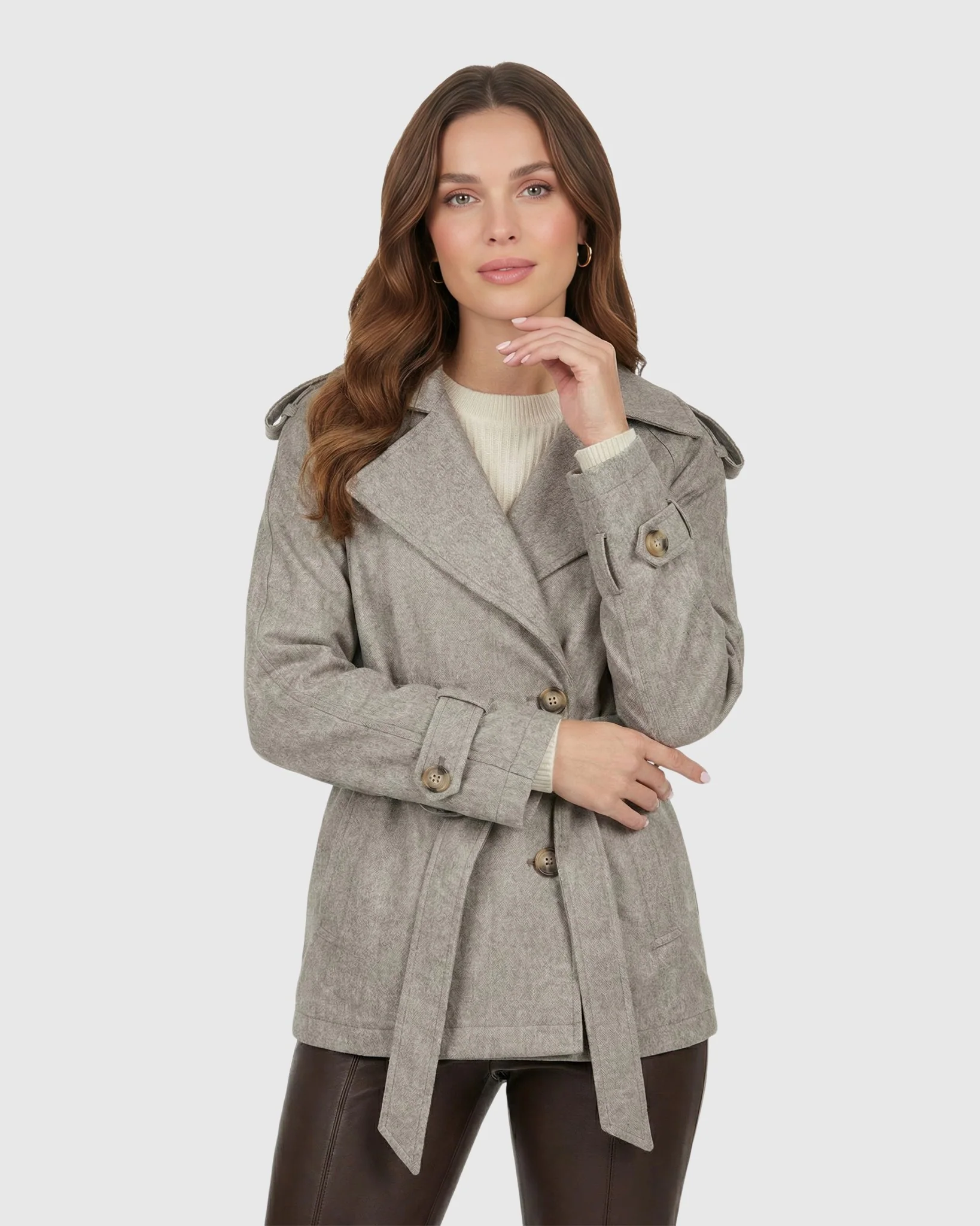 BELTED TRENCH JACKET CRAFTED WITH VITALE BARBERIS WOOL - Image 16