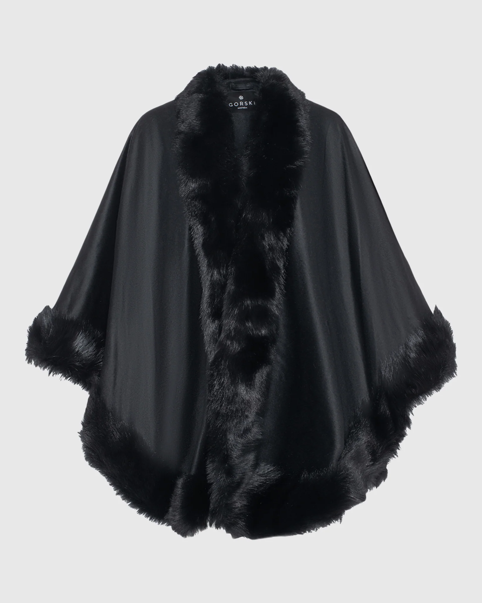 Select Cashmere Cape with Toscana Shearling Lamb Trim - Image 28