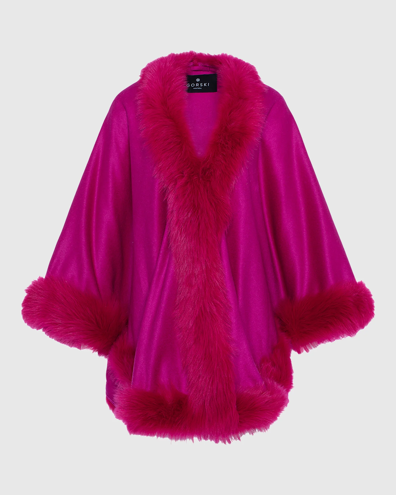 Select Cashmere Cape with Toscana Shearling Lamb Trim - Image 29
