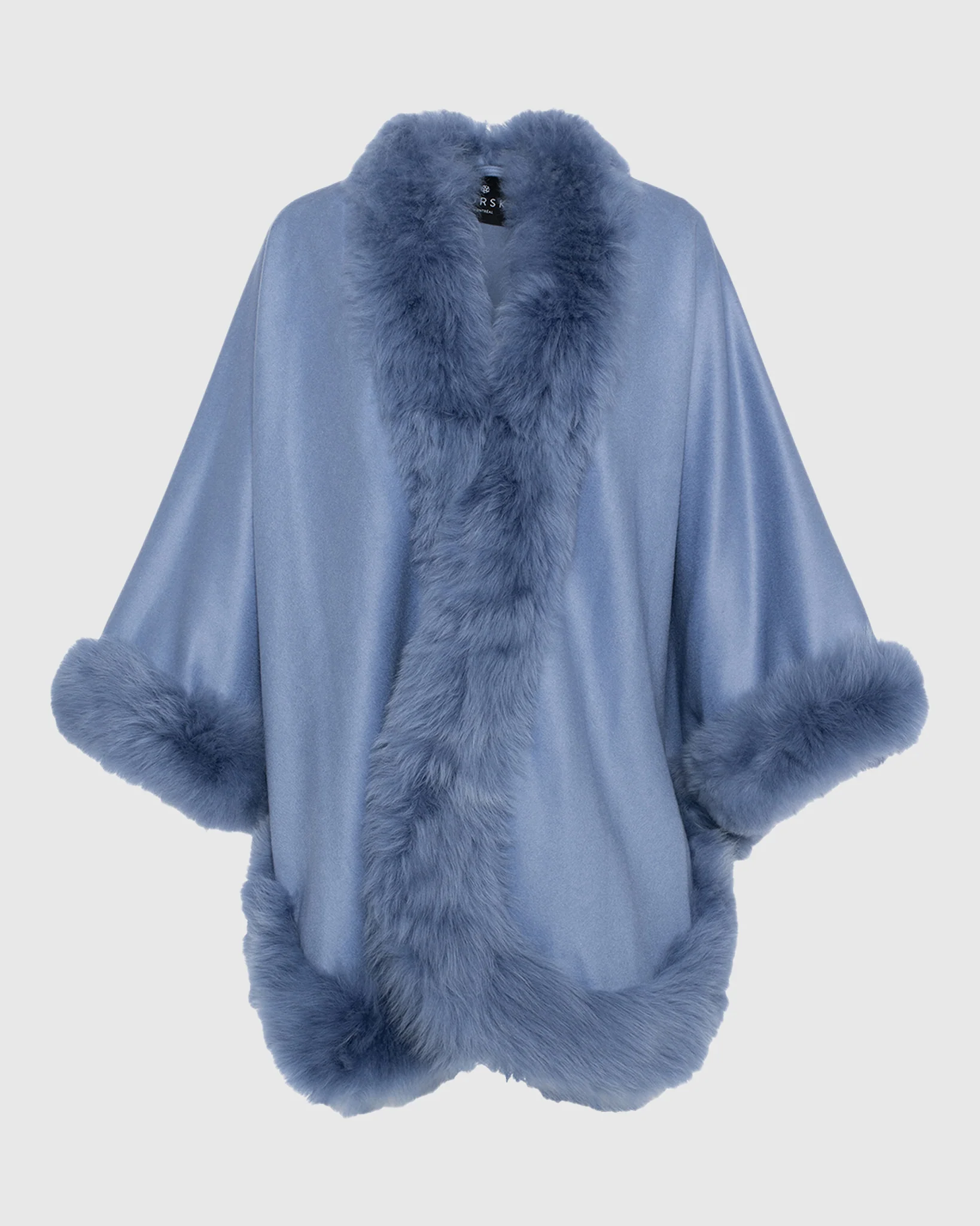 Select Cashmere Cape with Toscana Shearling Lamb Trim - Image 32