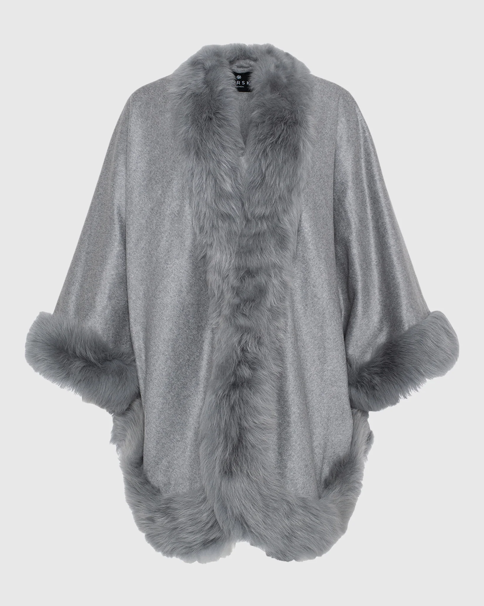 Select Cashmere Cape with Toscana Shearling Lamb Trim - Image 46