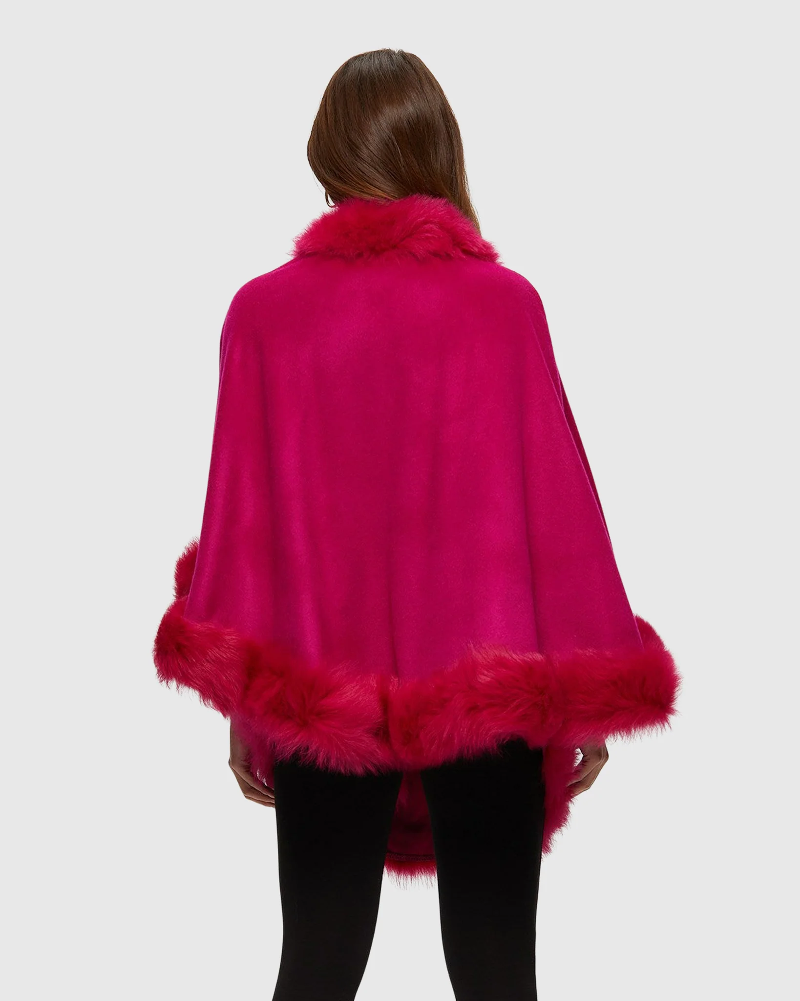 SELECT CASHMERE CAPELET WITH TOSCANA SHEARLING LAMB TRIM - Image 24
