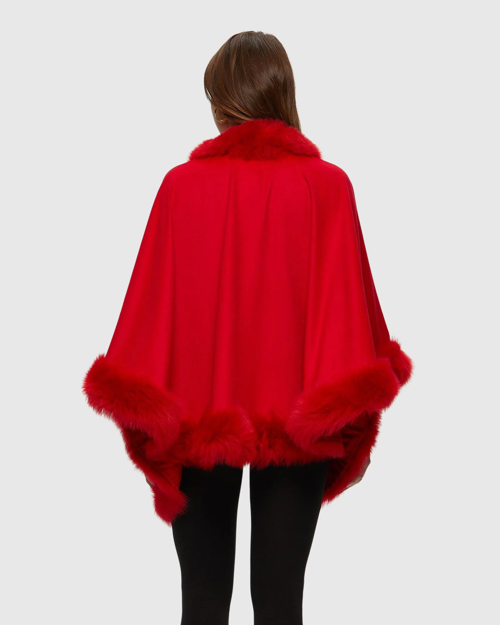 SELECT CASHMERE CAPELET WITH TOSCANA SHEARLING LAMB TRIM - Image 26