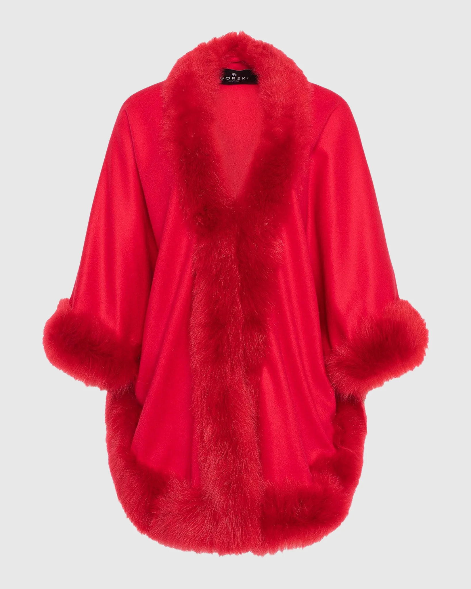 SELECT CASHMERE CAPELET WITH TOSCANA SHEARLING LAMB TRIM - Image 46
