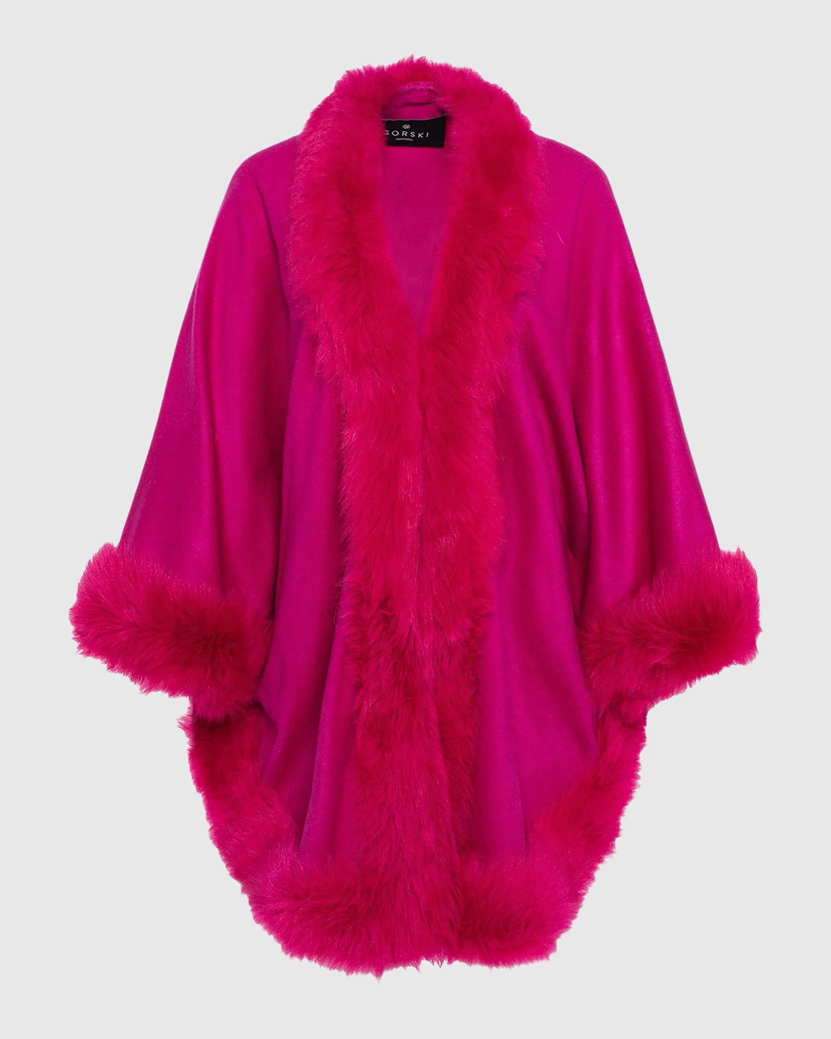 SELECT CASHMERE CAPELET WITH TOSCANA SHEARLING LAMB TRIM - Image 49
