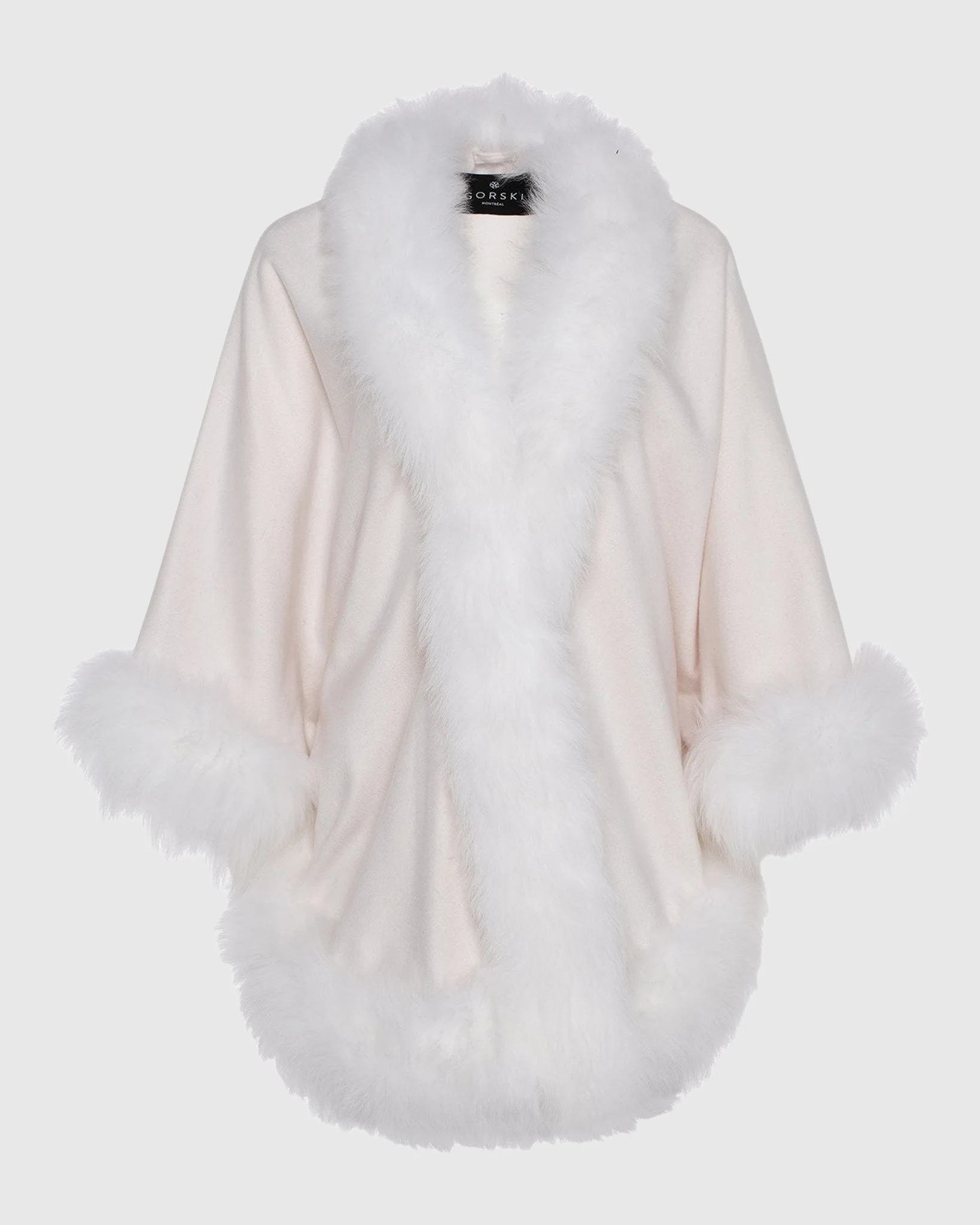 SELECT CASHMERE CAPELET WITH TOSCANA SHEARLING LAMB TRIM - Image 52