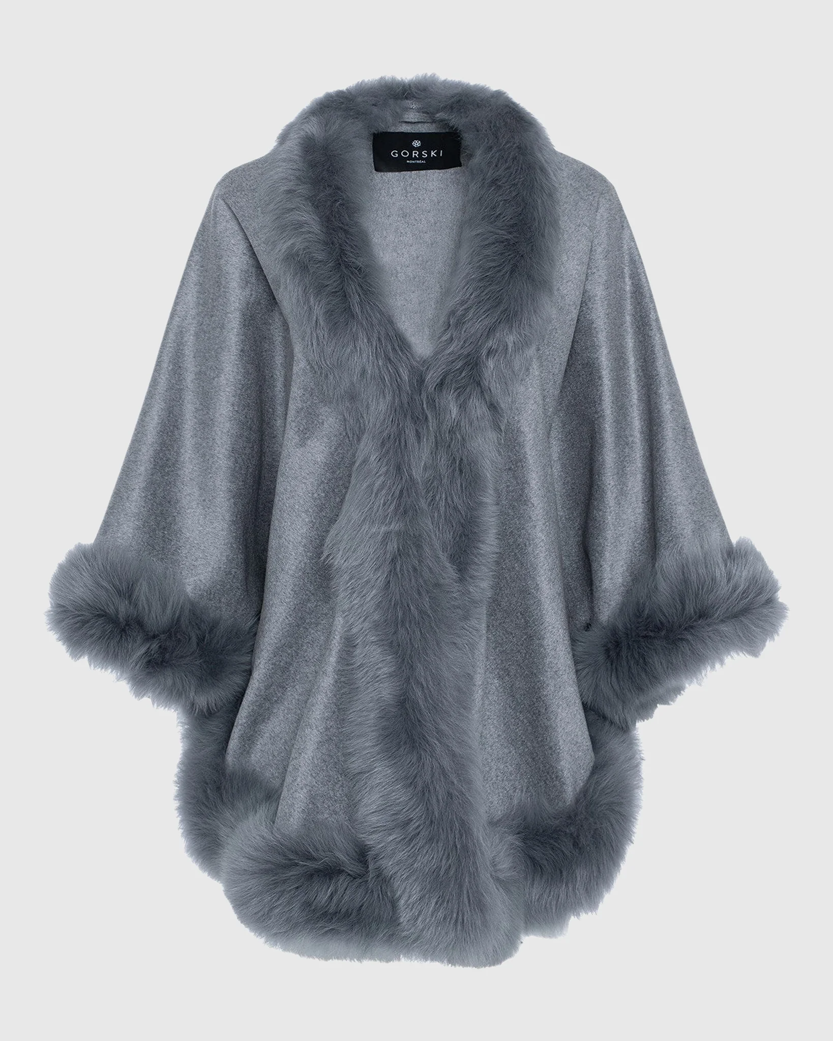 SELECT CASHMERE CAPELET WITH TOSCANA SHEARLING LAMB TRIM - Image 55