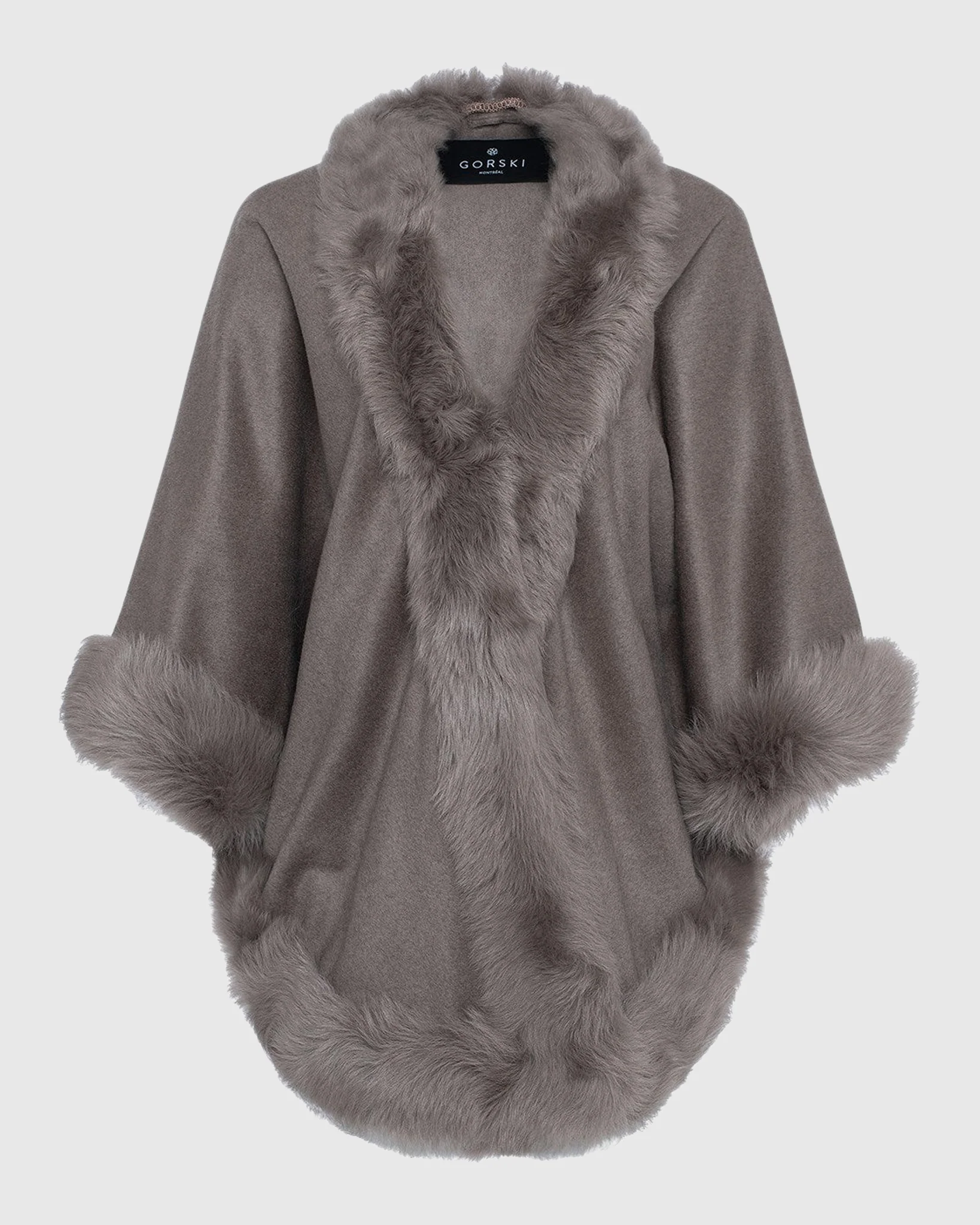 SELECT CASHMERE CAPELET WITH TOSCANA SHEARLING LAMB TRIM - Image 57