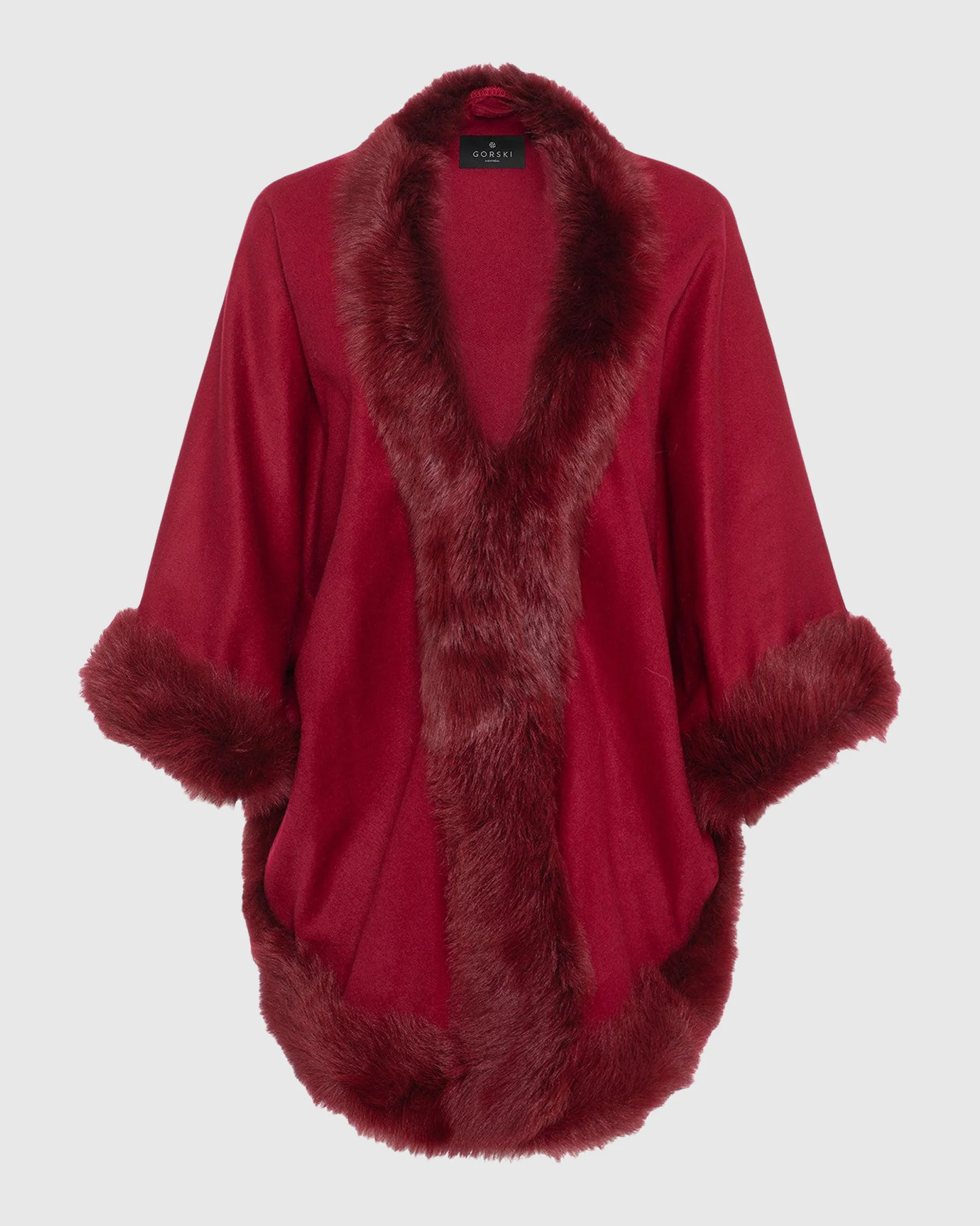 SELECT CASHMERE CAPELET WITH TOSCANA SHEARLING LAMB TRIM - Image 58