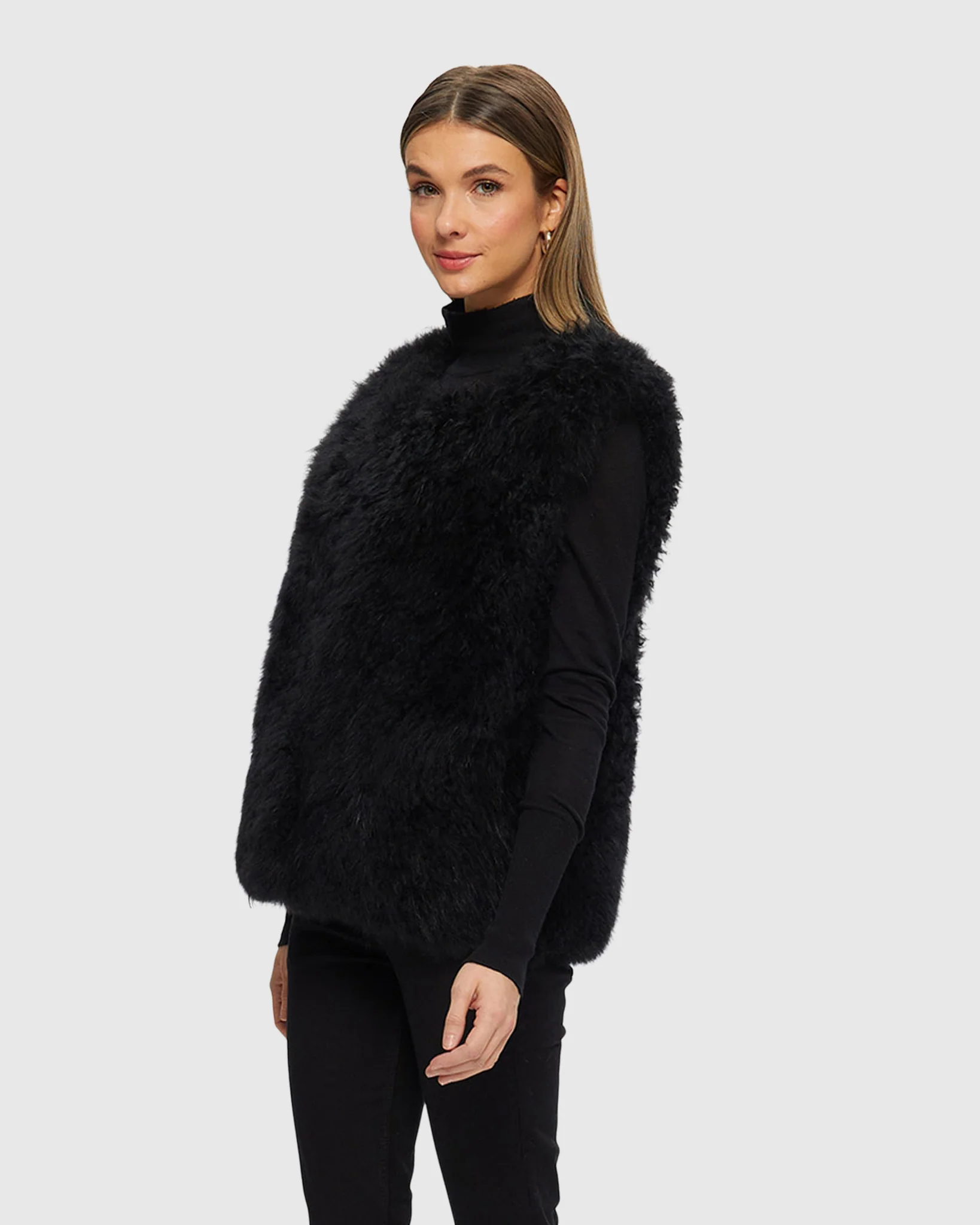CASHMERE GOAT COLLARLESS VEST - Image 2