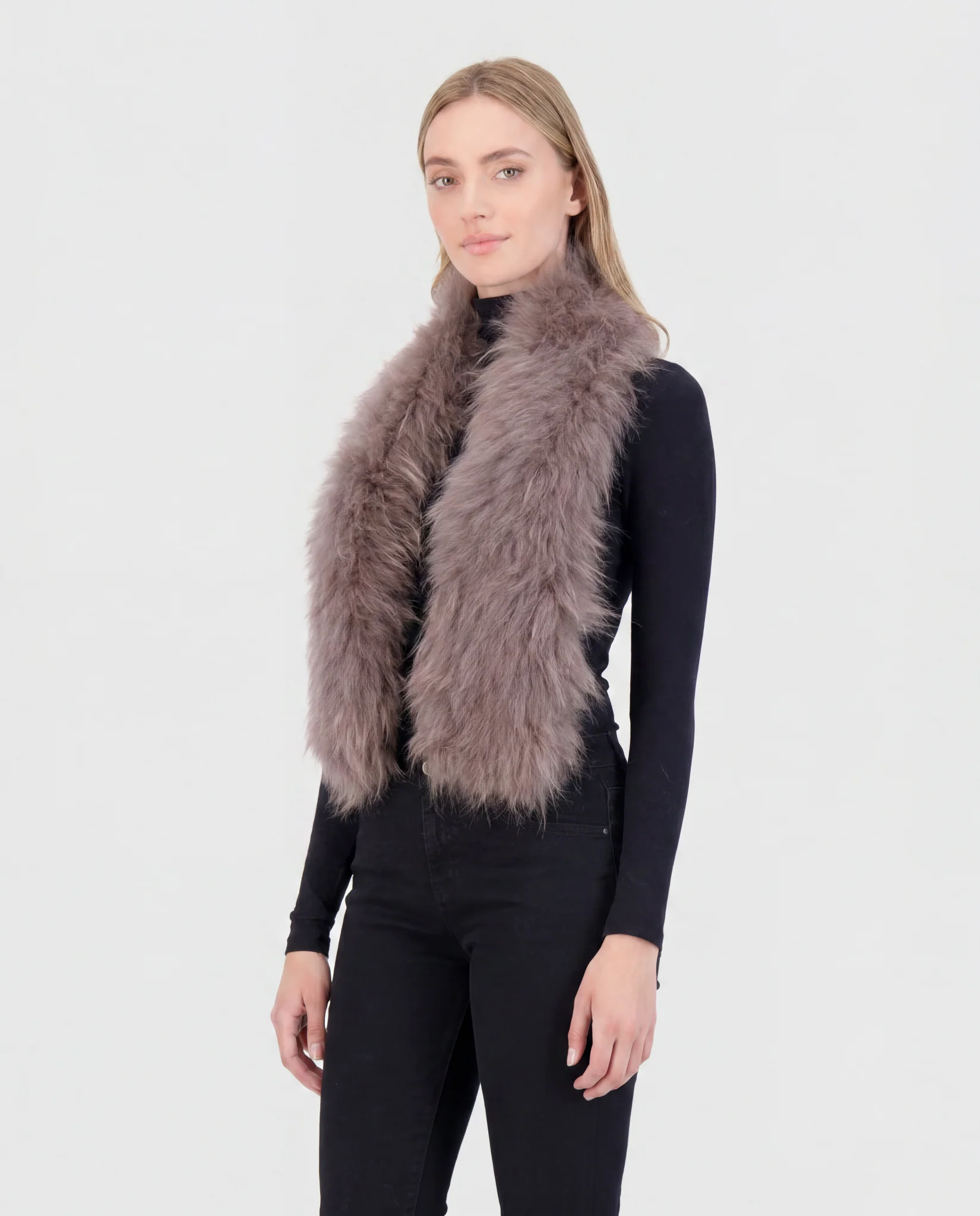 CASHMERE GOAT KNIT PULL-THROUGH SCARF - Image 10