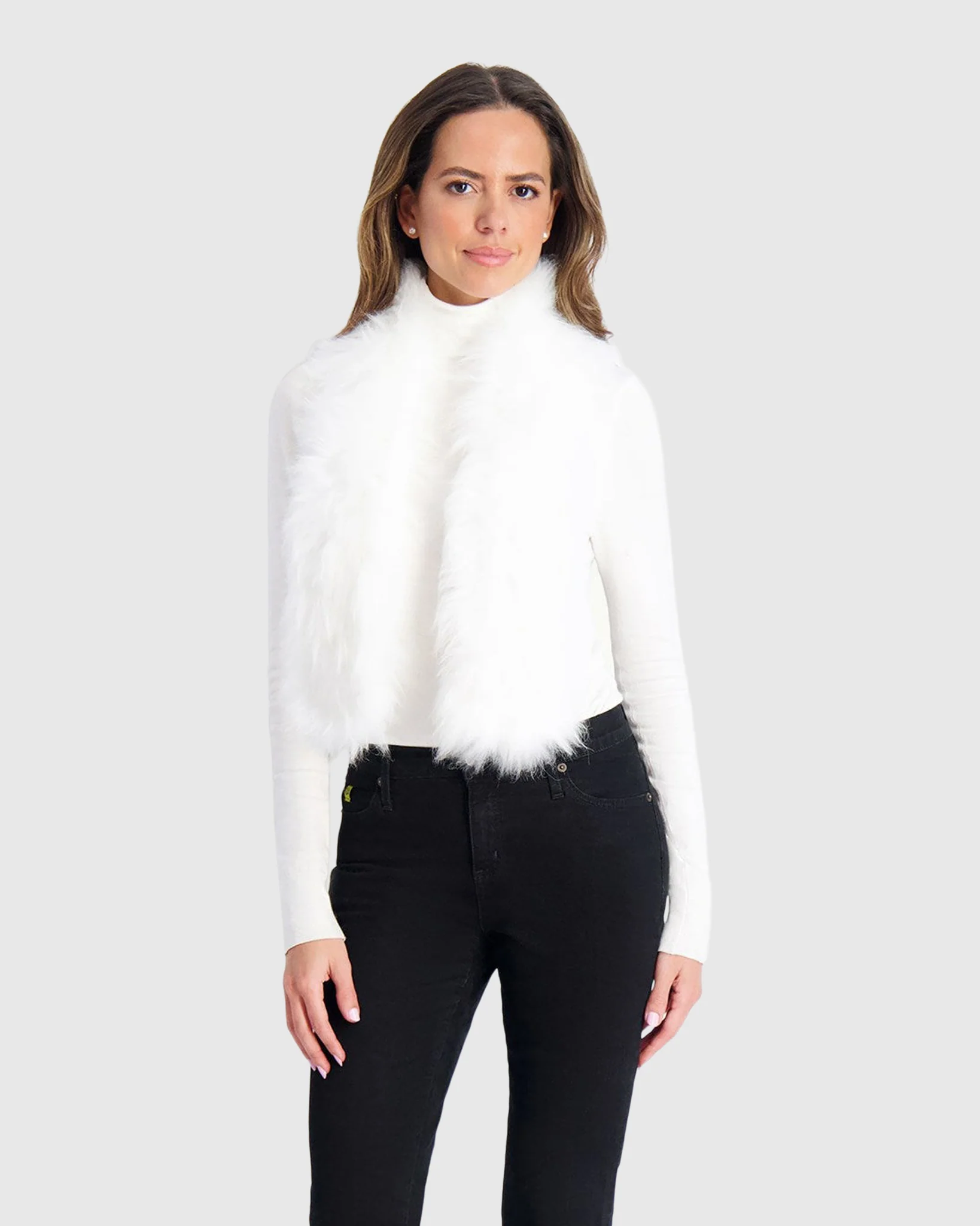 CASHMERE GOAT KNIT PULL-THROUGH SCARF - Image 3
